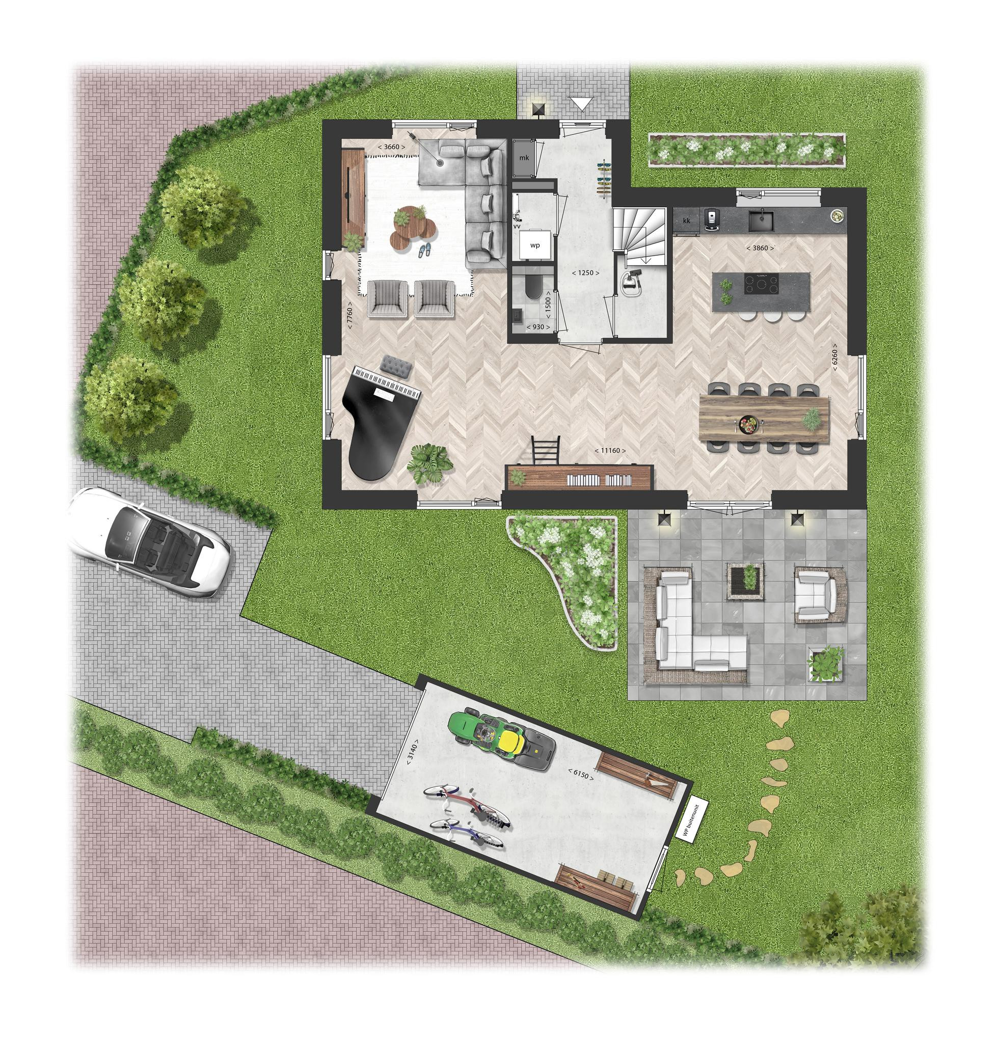 Schooneng &#8211; fase 2 (woonhuis D01) (plattegrond 1)