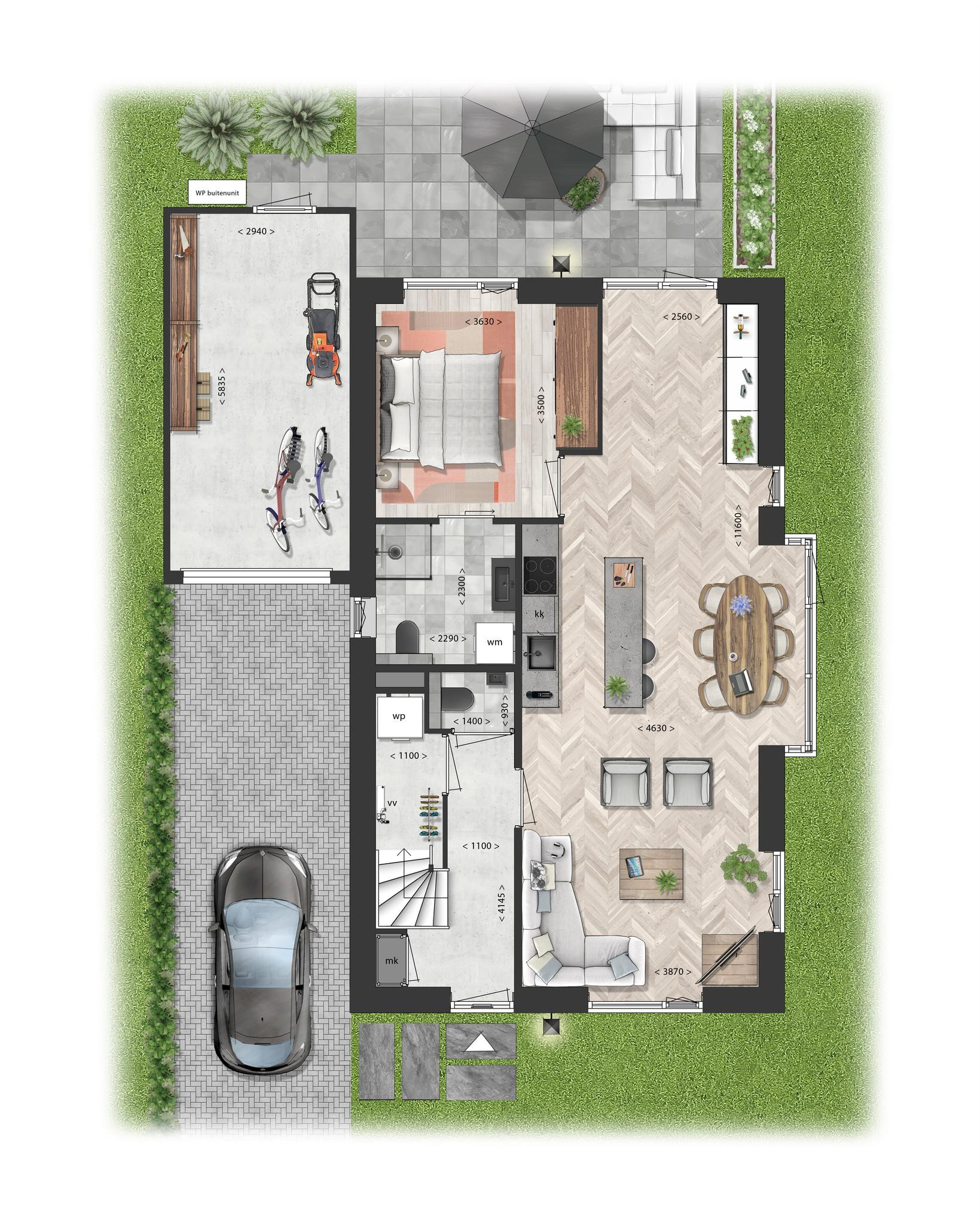 Schooneng &#8211; fase 2 (woonhuis E07) (plattegrond 1)