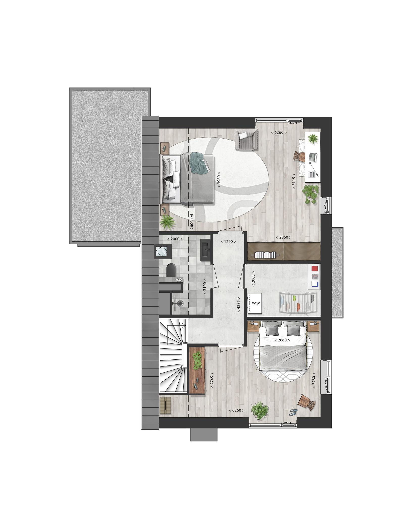 Schooneng &#8211; fase 2 (woonhuis E07) (plattegrond 2)