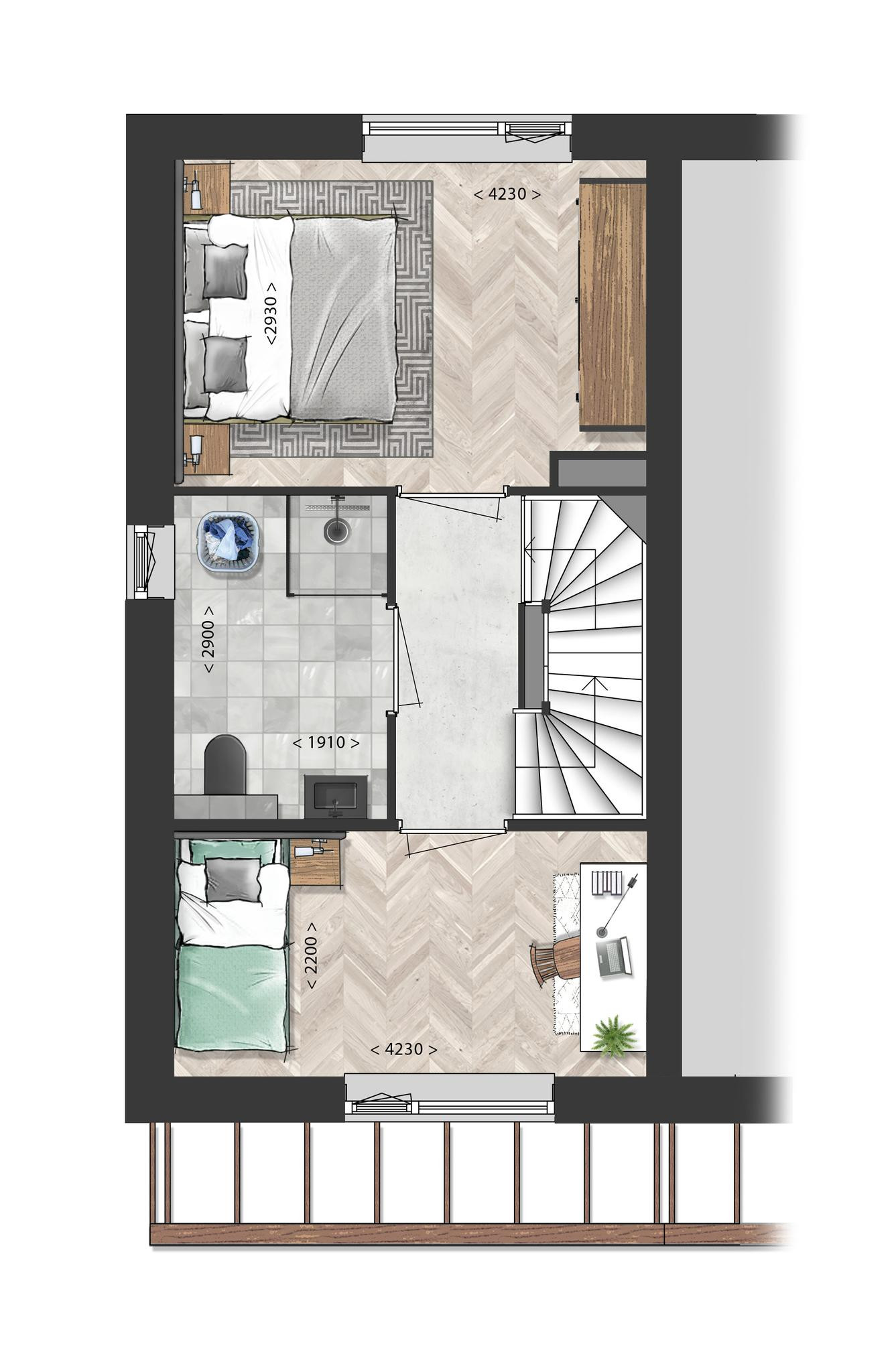 Schooneng &#8211; fase 2 (woonhuis D07) (plattegrond 2)