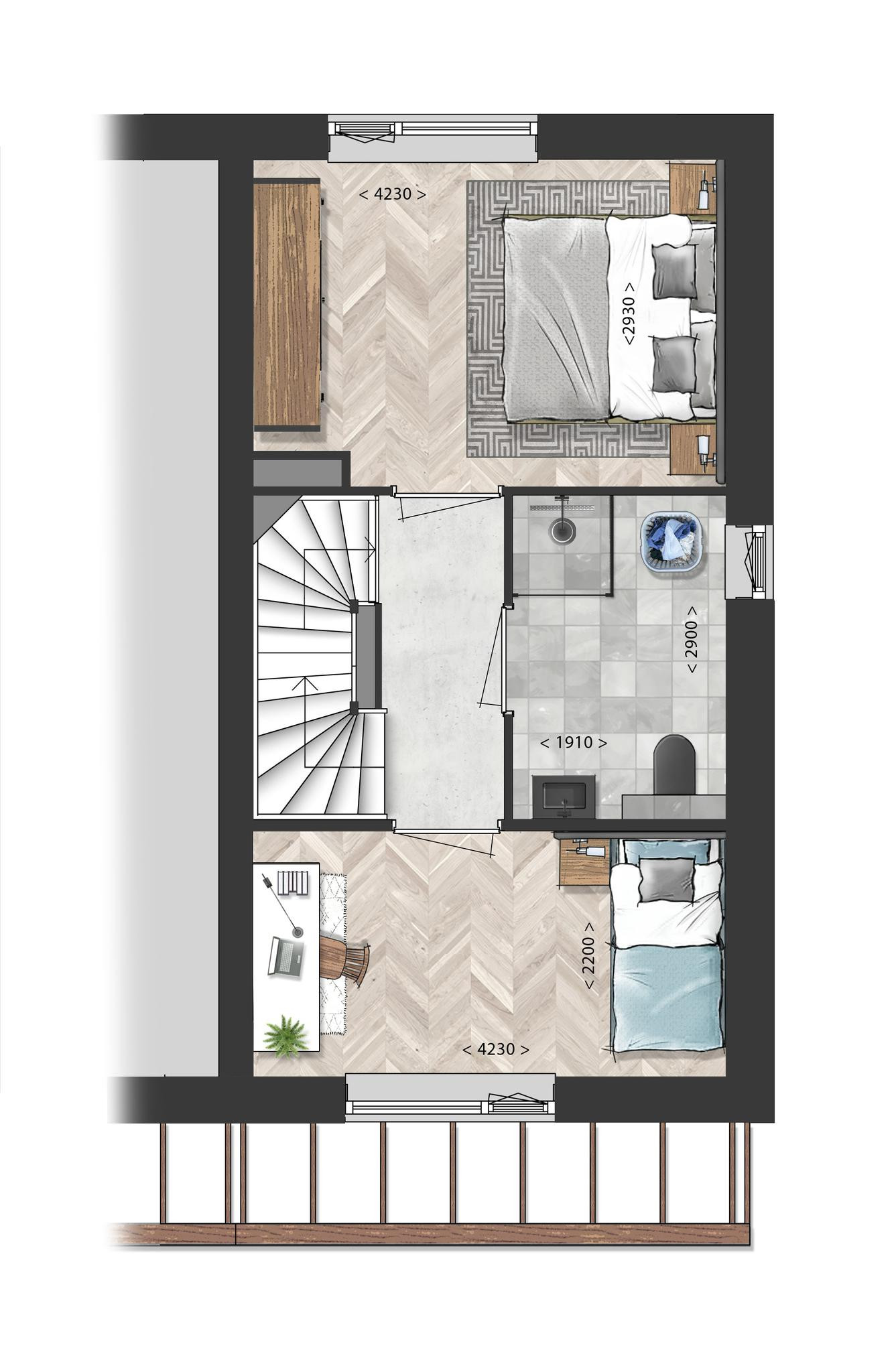 Schooneng &#8211; fase 2 (woonhuis D08) (plattegrond 2)