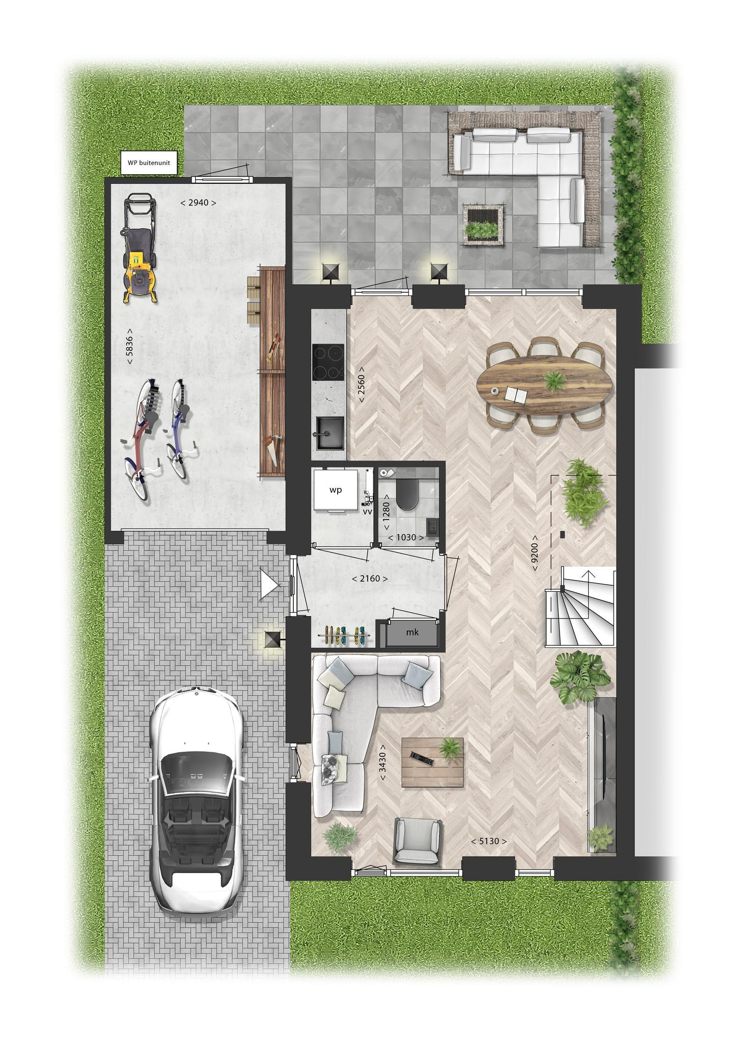 Schooneng &#8211; fase 2 (woonhuis D15) (plattegrond 1)