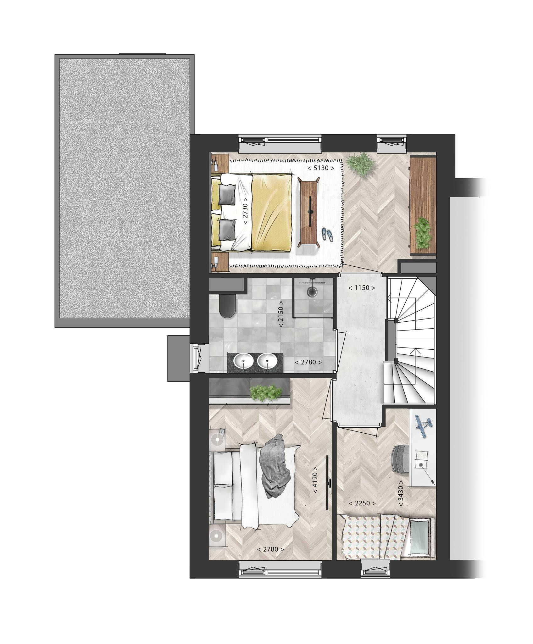 Schooneng &#8211; fase 2 (woonhuis D15) (plattegrond 2)