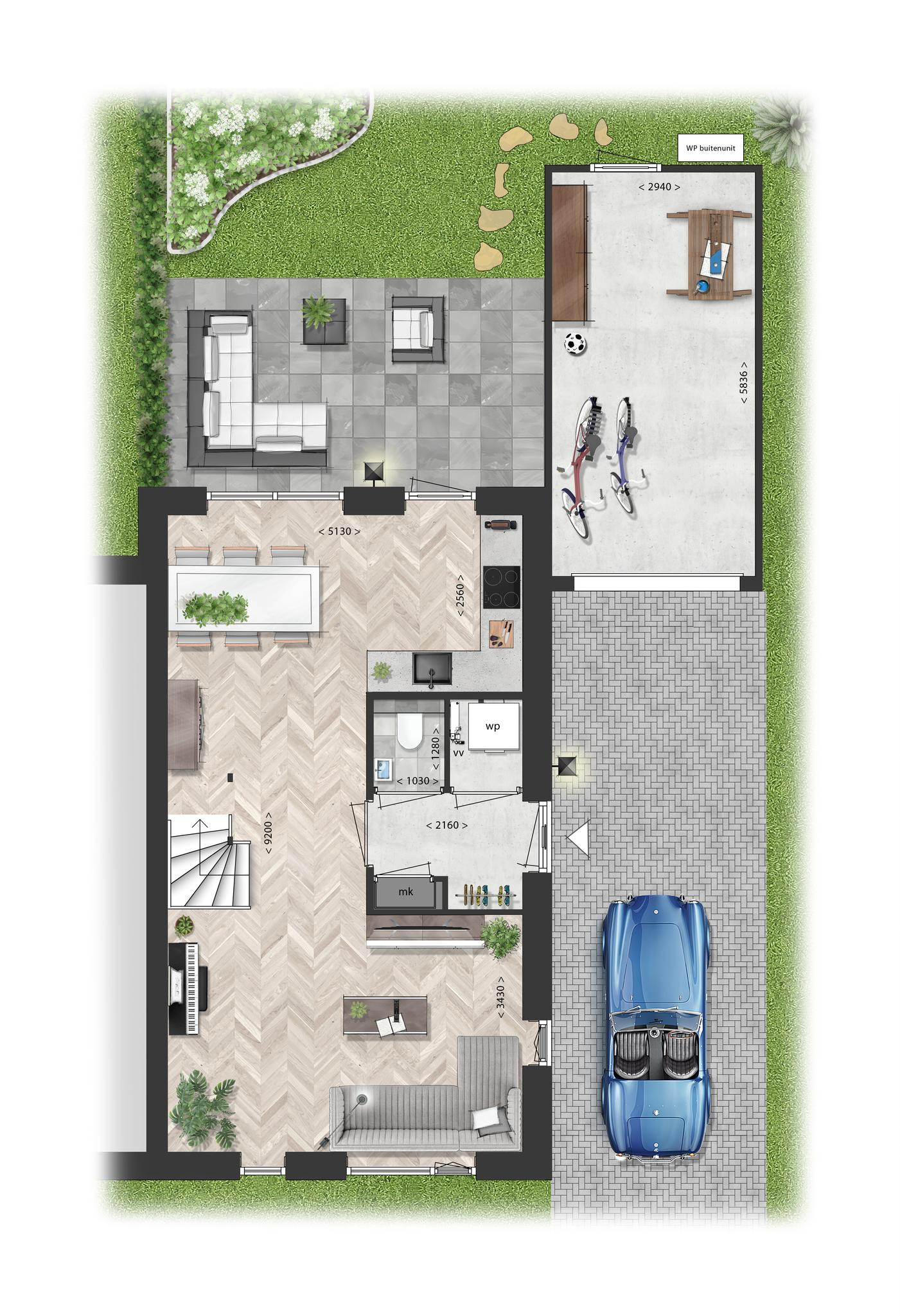 Schooneng &#8211; fase 2 (woonhuis D16) (plattegrond 1)