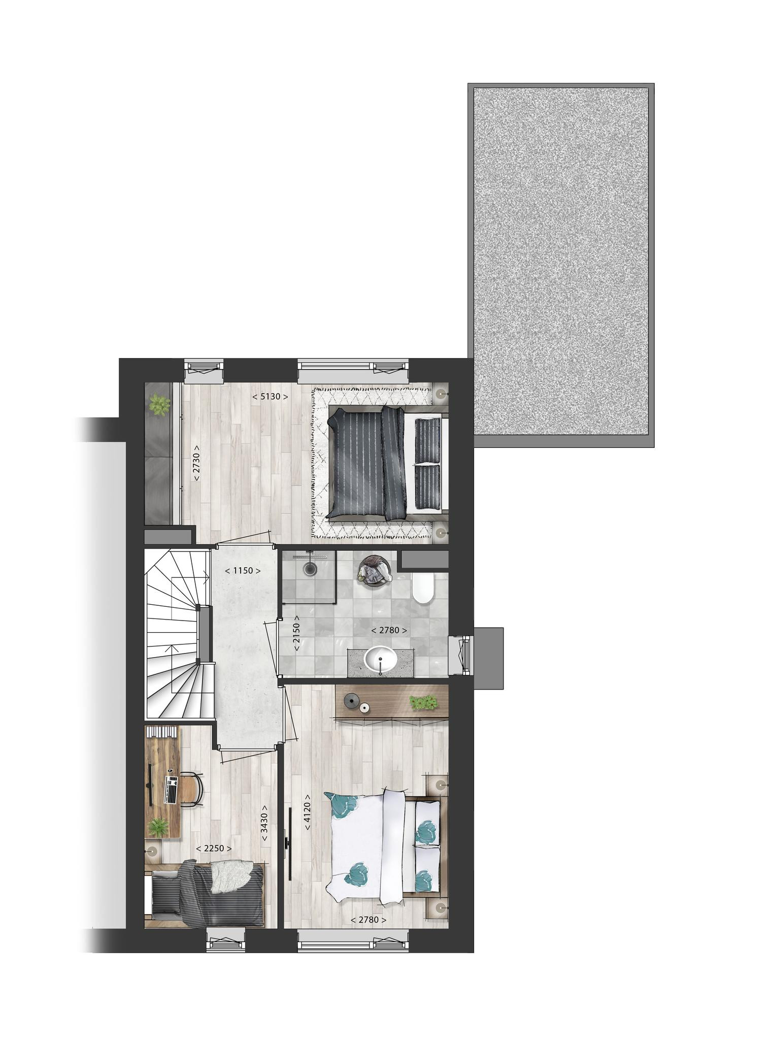 Schooneng &#8211; fase 2 (woonhuis D16) (plattegrond 2)