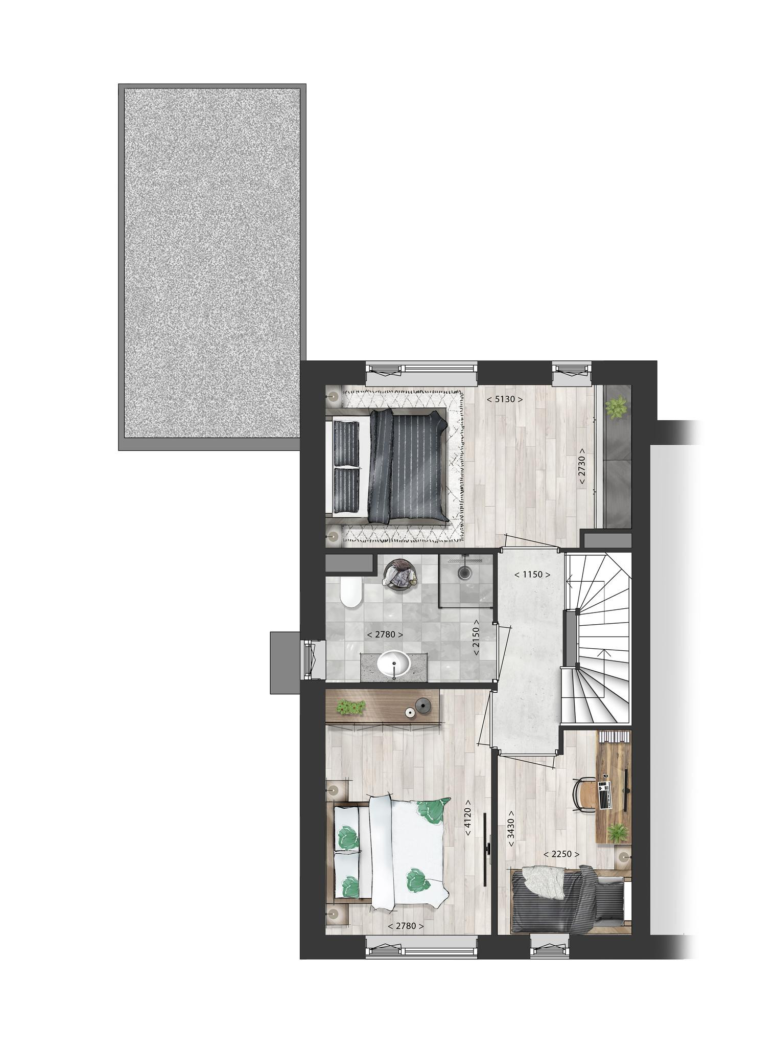 Schooneng &#8211; fase 2 (woonhuis D23) (plattegrond 2)