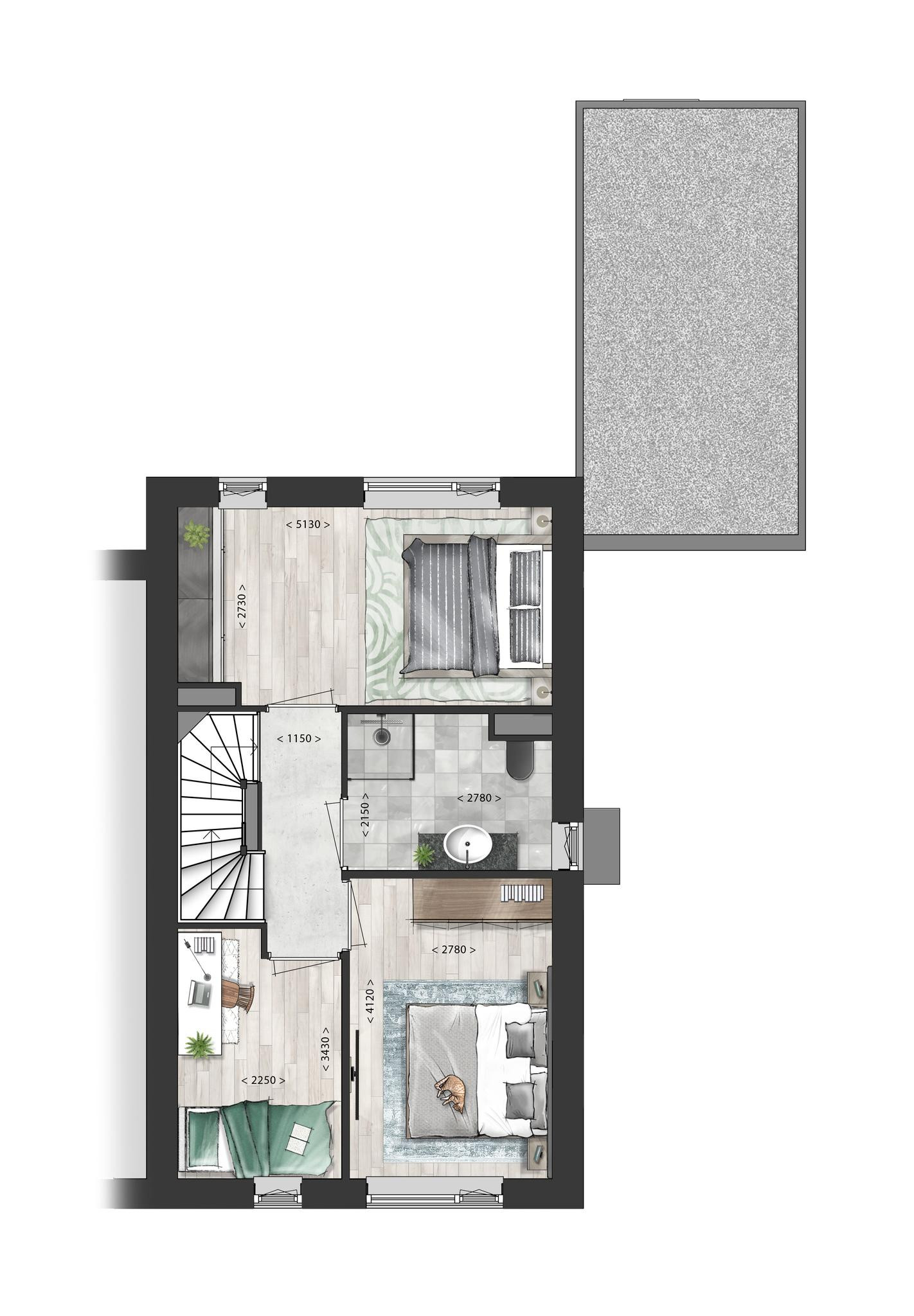 Schooneng &#8211; fase 2 (woonhuis D24) (plattegrond 2)