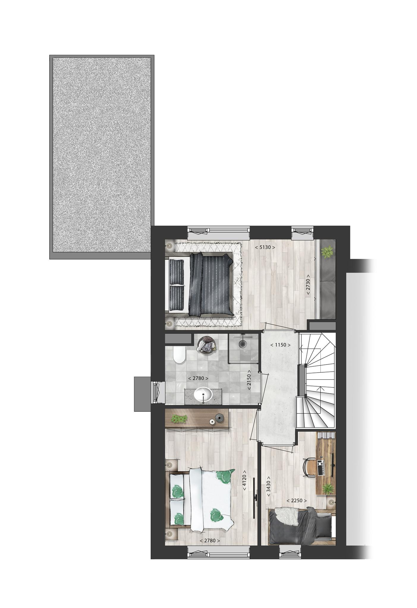 Schooneng &#8211; fase 2 (woonhuis D27) (plattegrond 2)