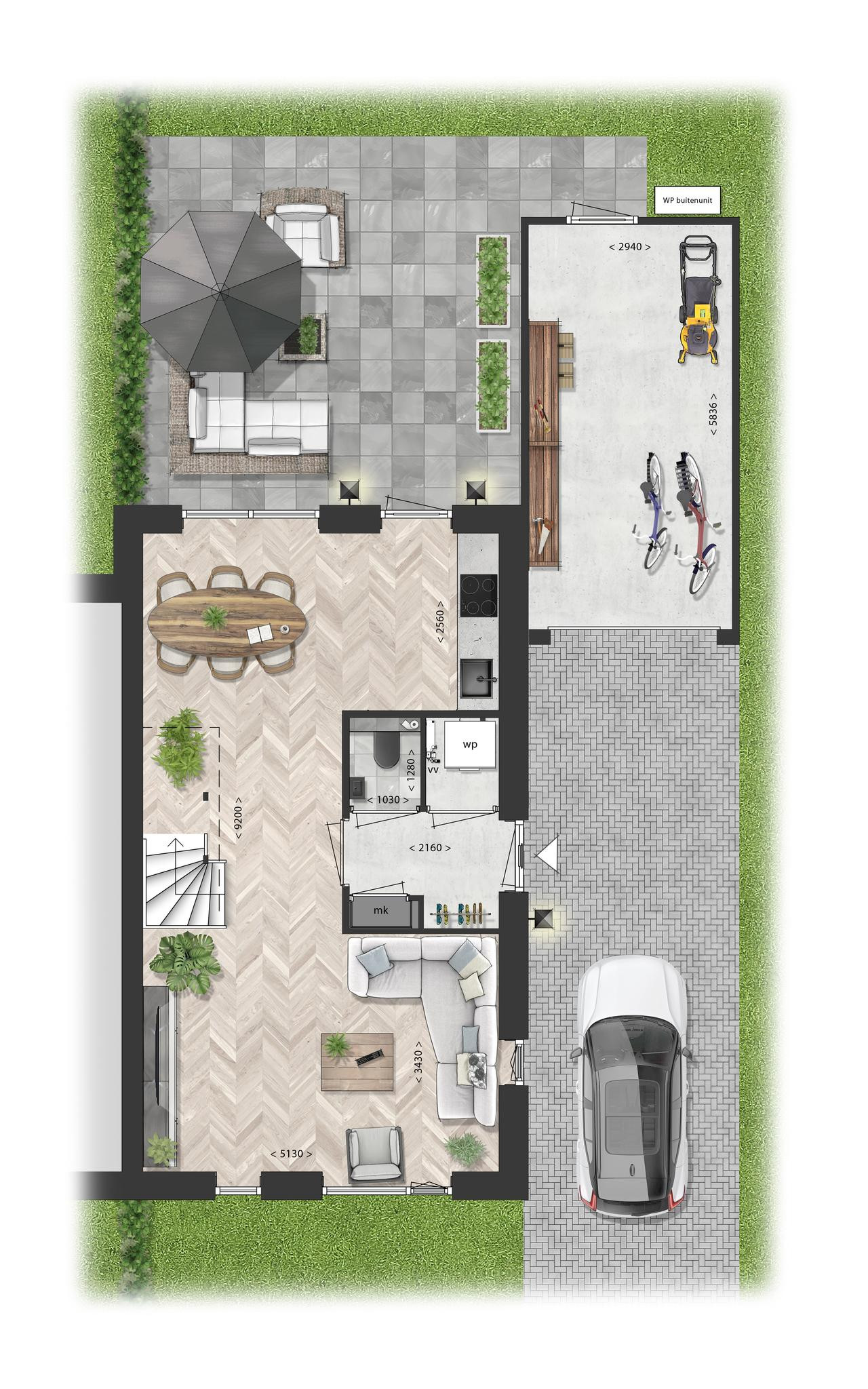 Schooneng &#8211; fase 2 (woonhuis E01) (plattegrond 1)