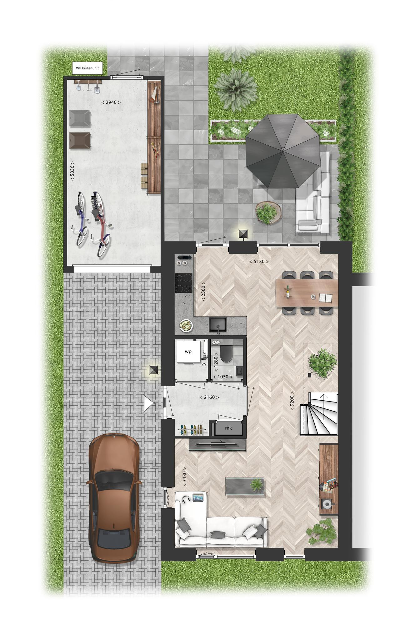 Schooneng &#8211; fase 2 (woonhuis E06) (plattegrond 1)