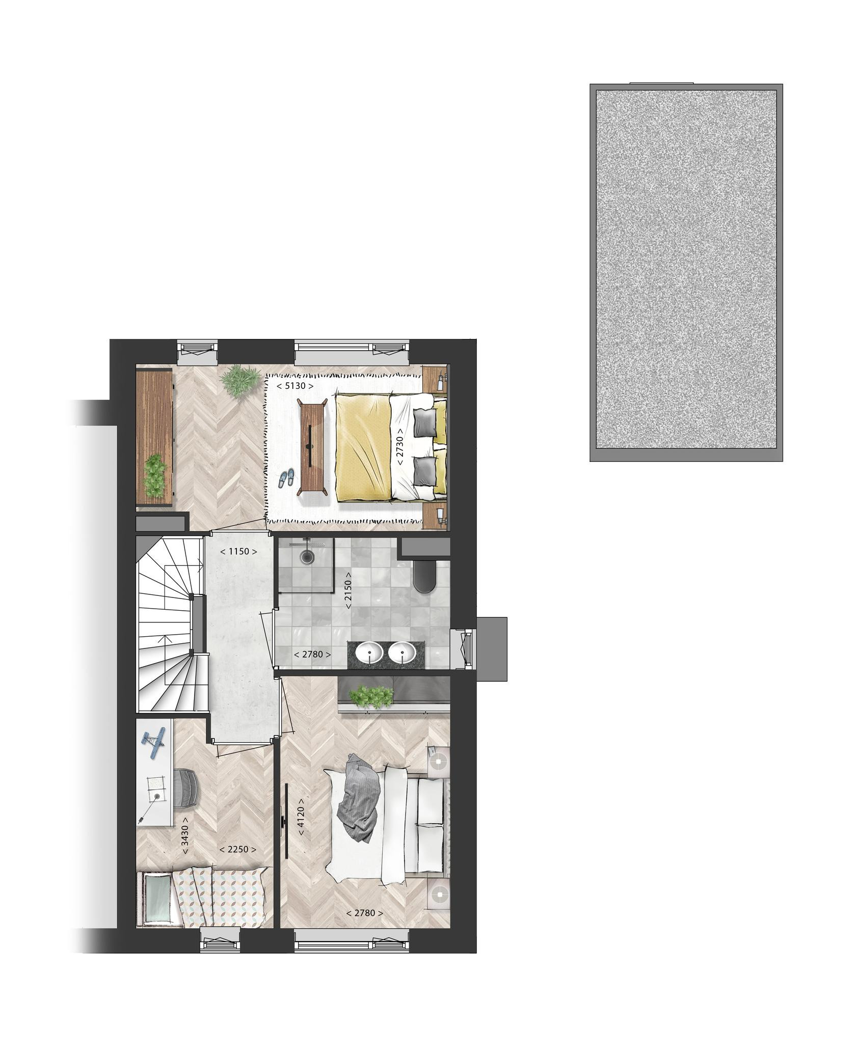 Schooneng &#8211; fase 2 (woonhuis E10) (plattegrond 2)