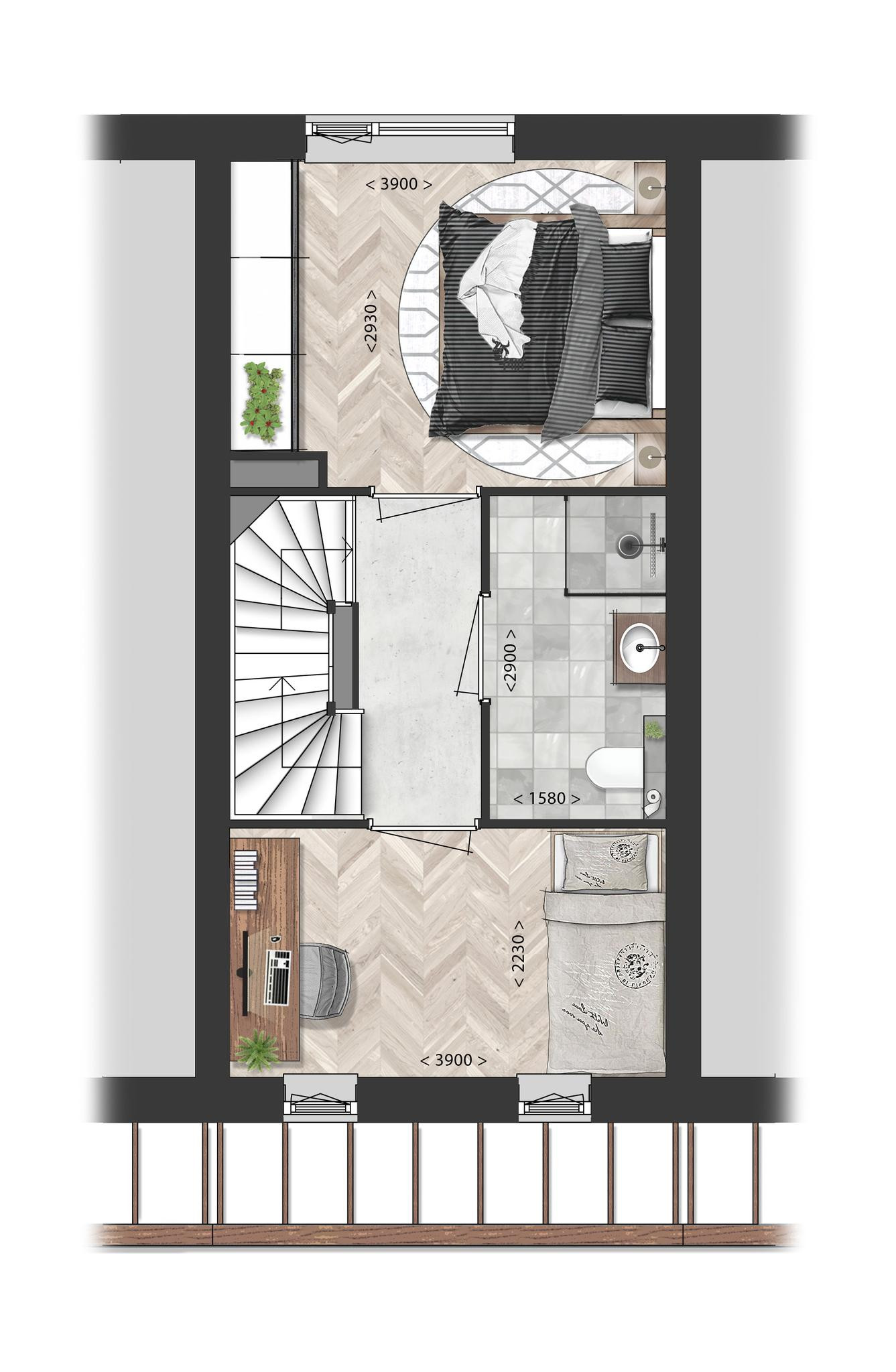 Schooneng &#8211; fase 2 (woonhuis D04) (plattegrond 2)