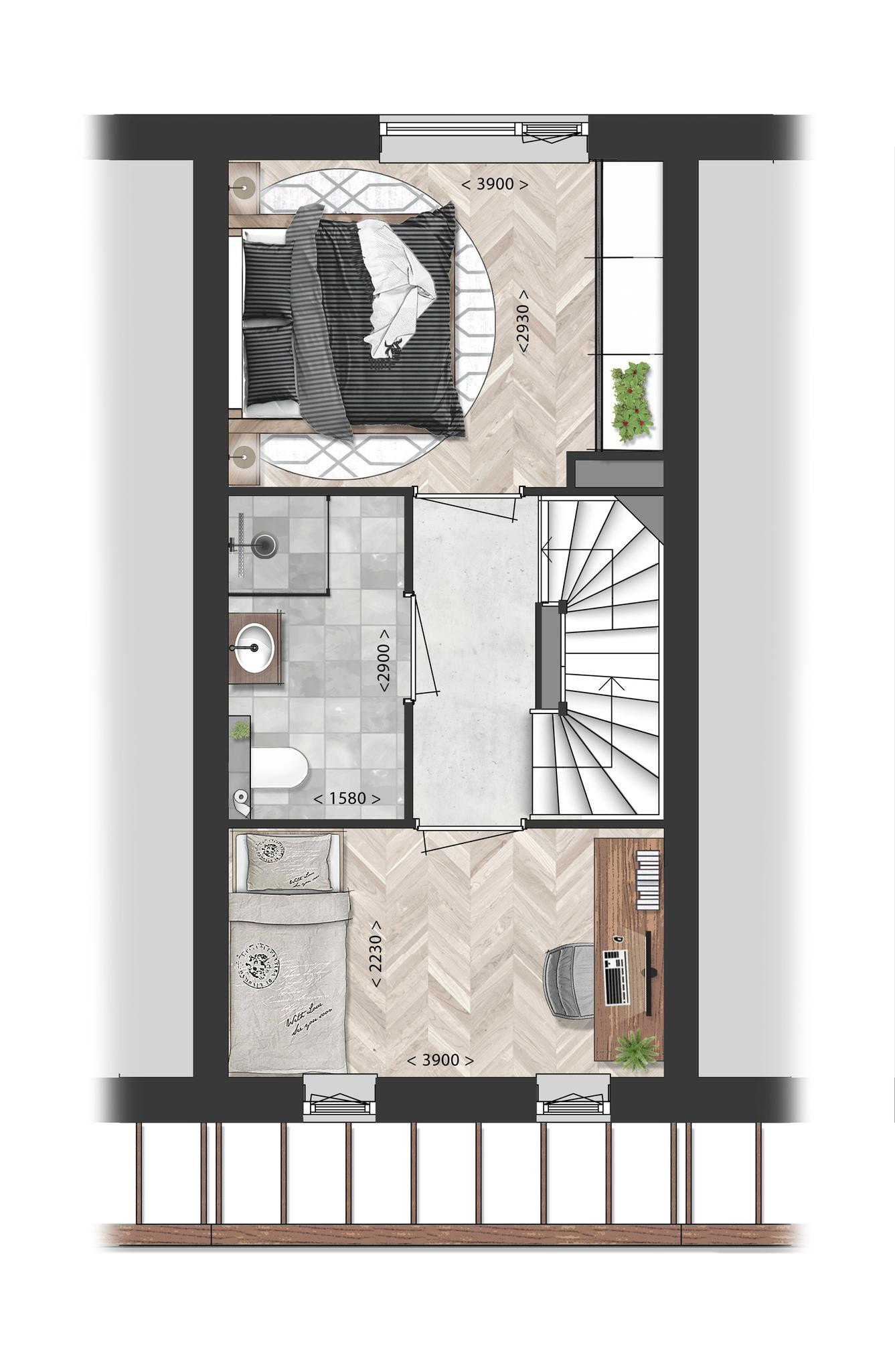 Schooneng &#8211; fase 2 (woonhuis D05) (plattegrond 2)