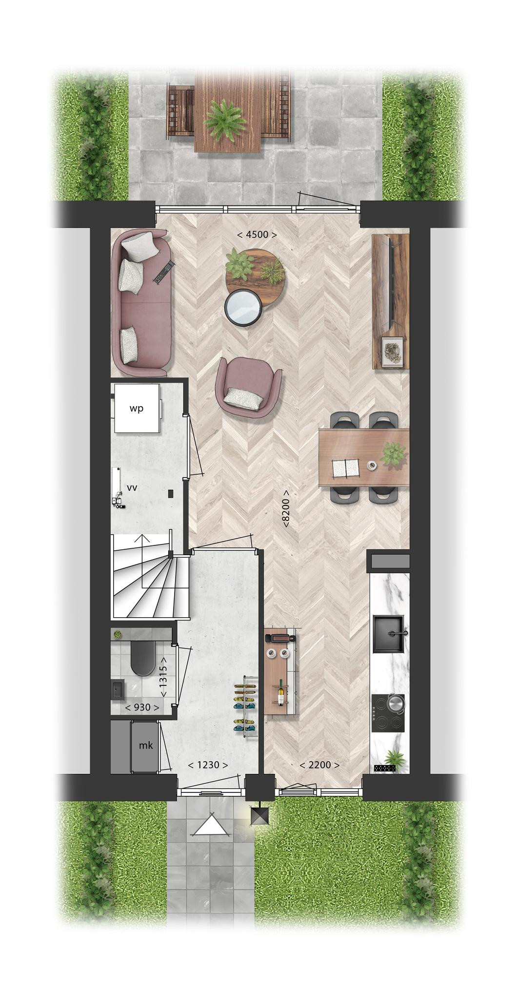 Schooneng &#8211; fase 2 (woonhuis D18) (plattegrond 1)