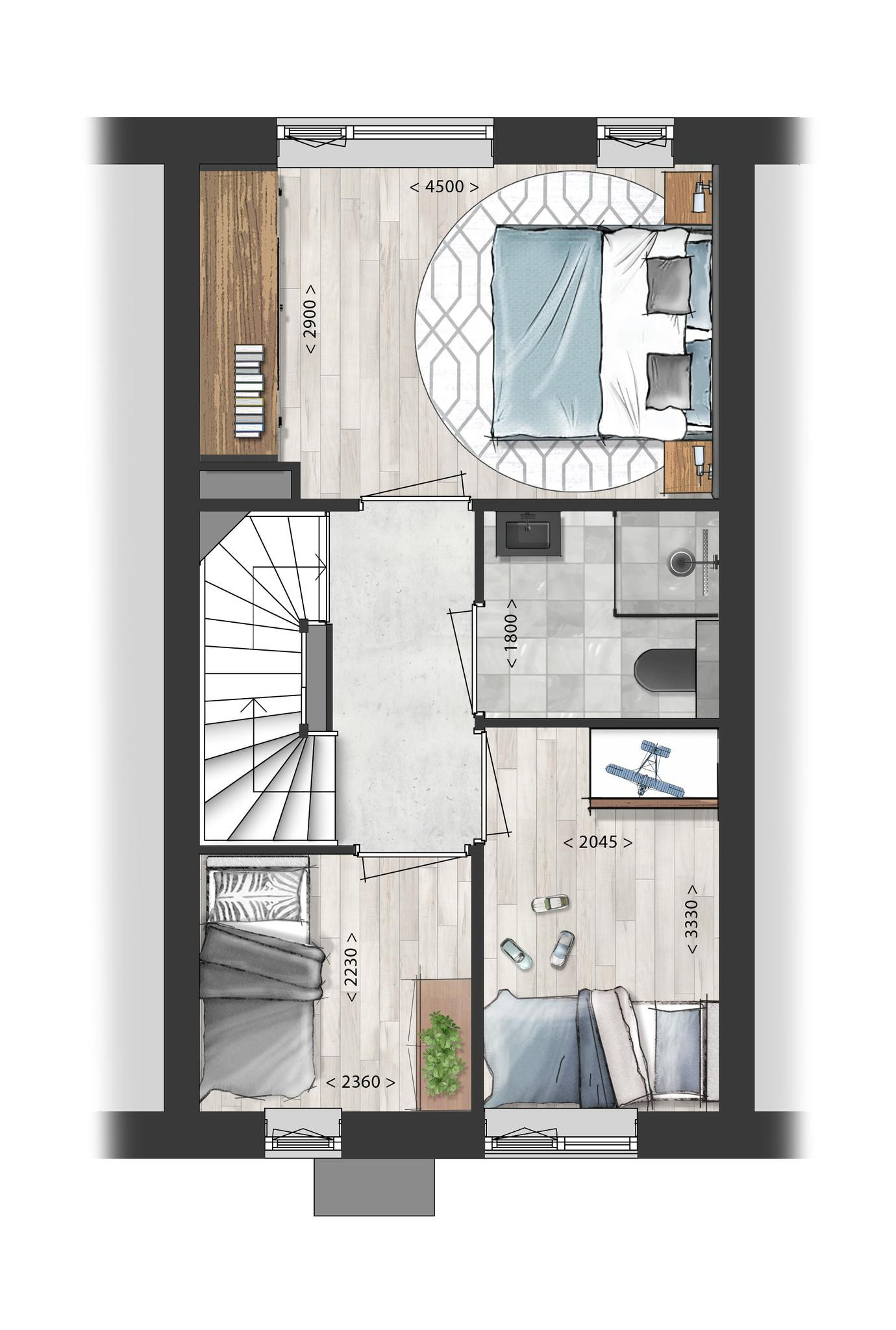 Schooneng &#8211; fase 2 (woonhuis E03) (plattegrond 2)