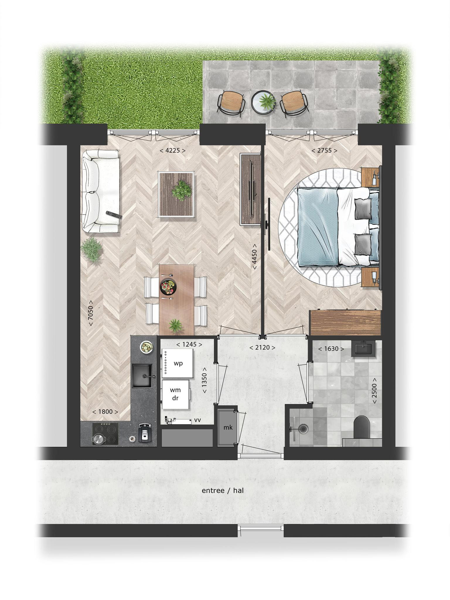 Schooneng &#8211; fase 3 (appartement C54) (plattegrond 1)