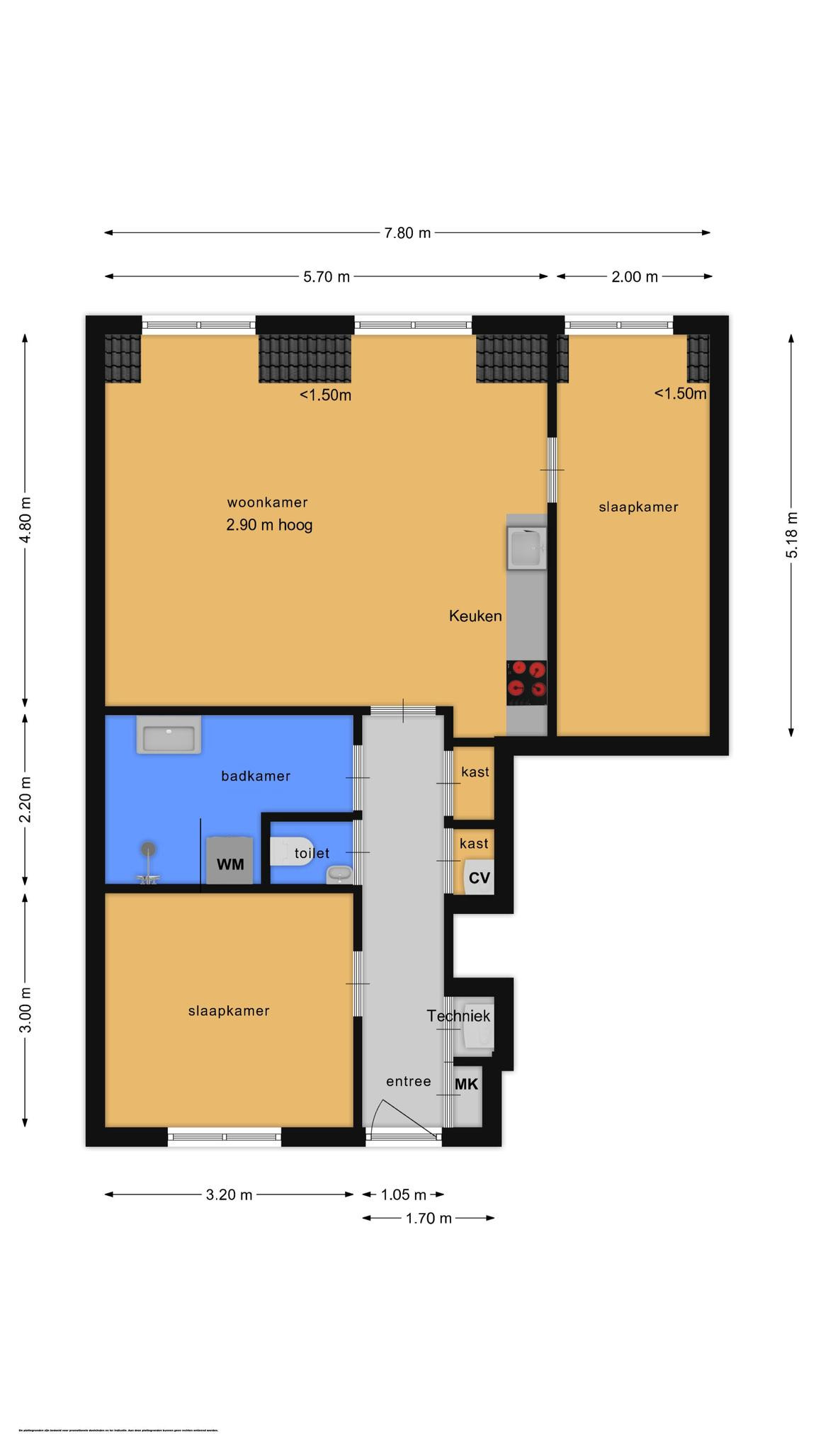 Ds. Van de Woestijnehof 224 (plattegrond 1)