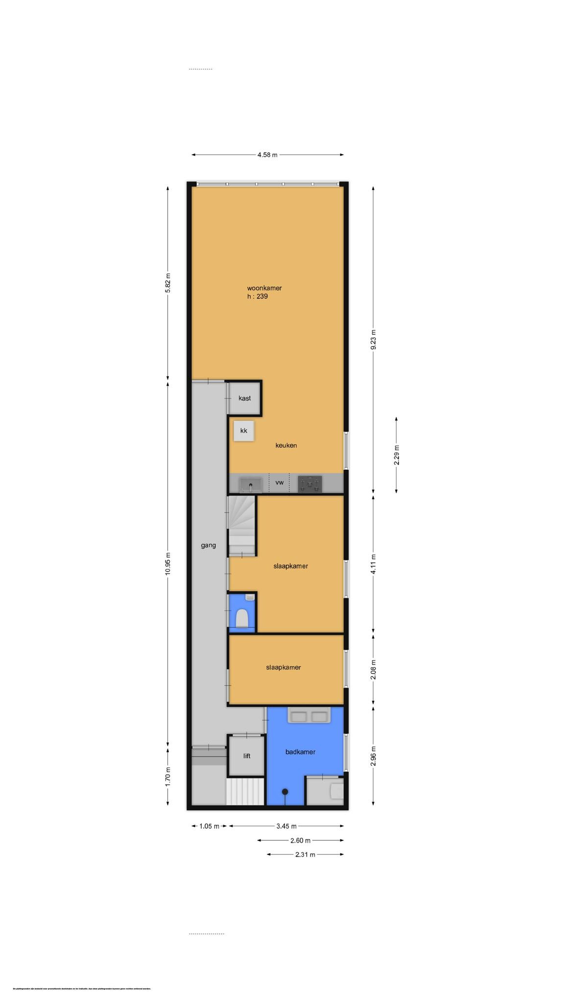 Jan van Schaffelaarstraat 14 &#8211; 01 (plattegrond 1)