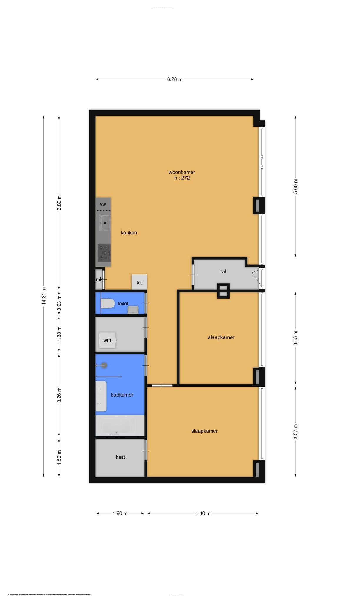 De Heus Plein 144 (plattegrond 1)