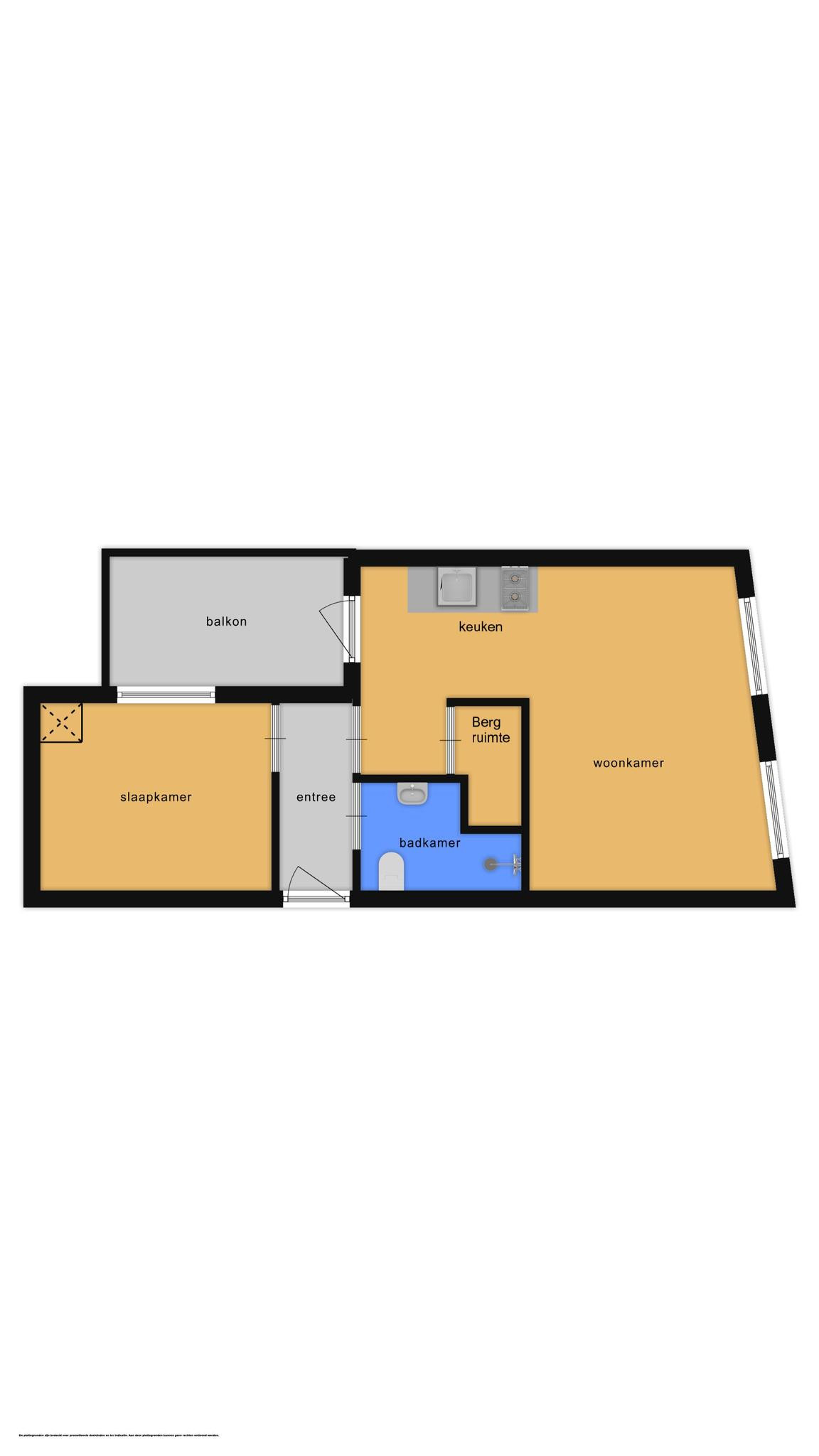 Brouwerstraat 2 &#8211; B (plattegrond 1)