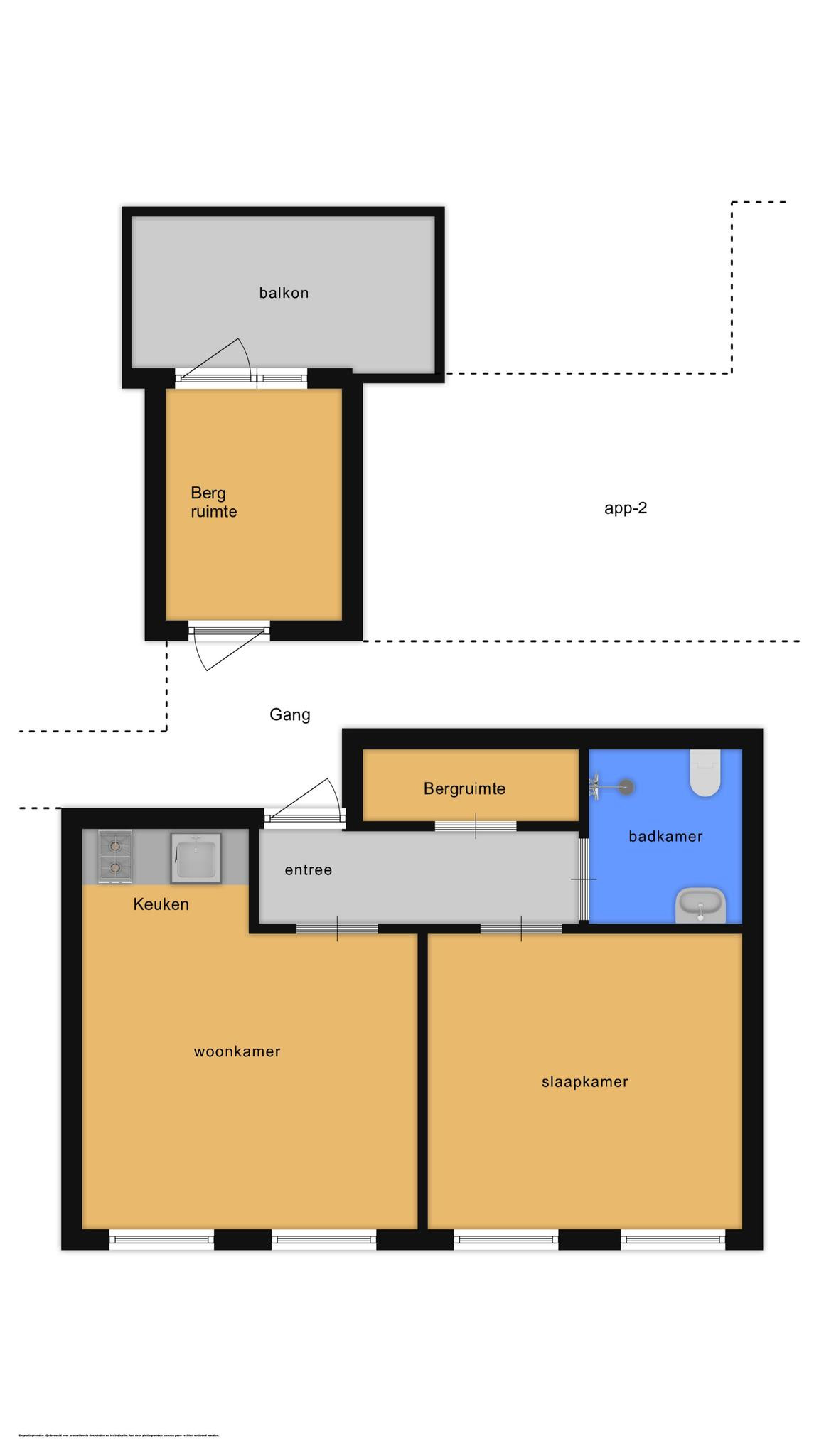 Brouwerstraat 2 &#8211; C (plattegrond 1)