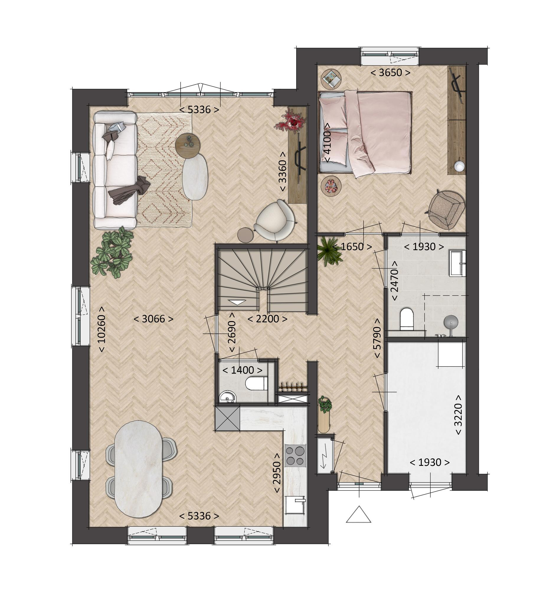 Valkse Weide (woonhuis 10) (plattegrond 1)