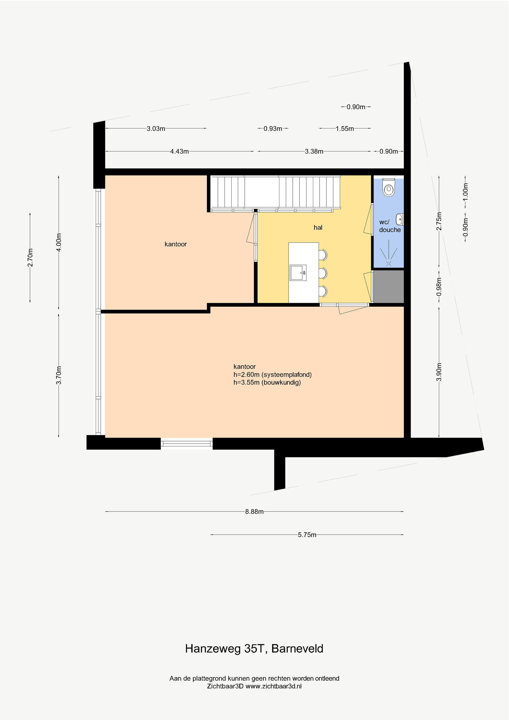 Hanzeweg 35 &#8211; T (plattegrond 2)