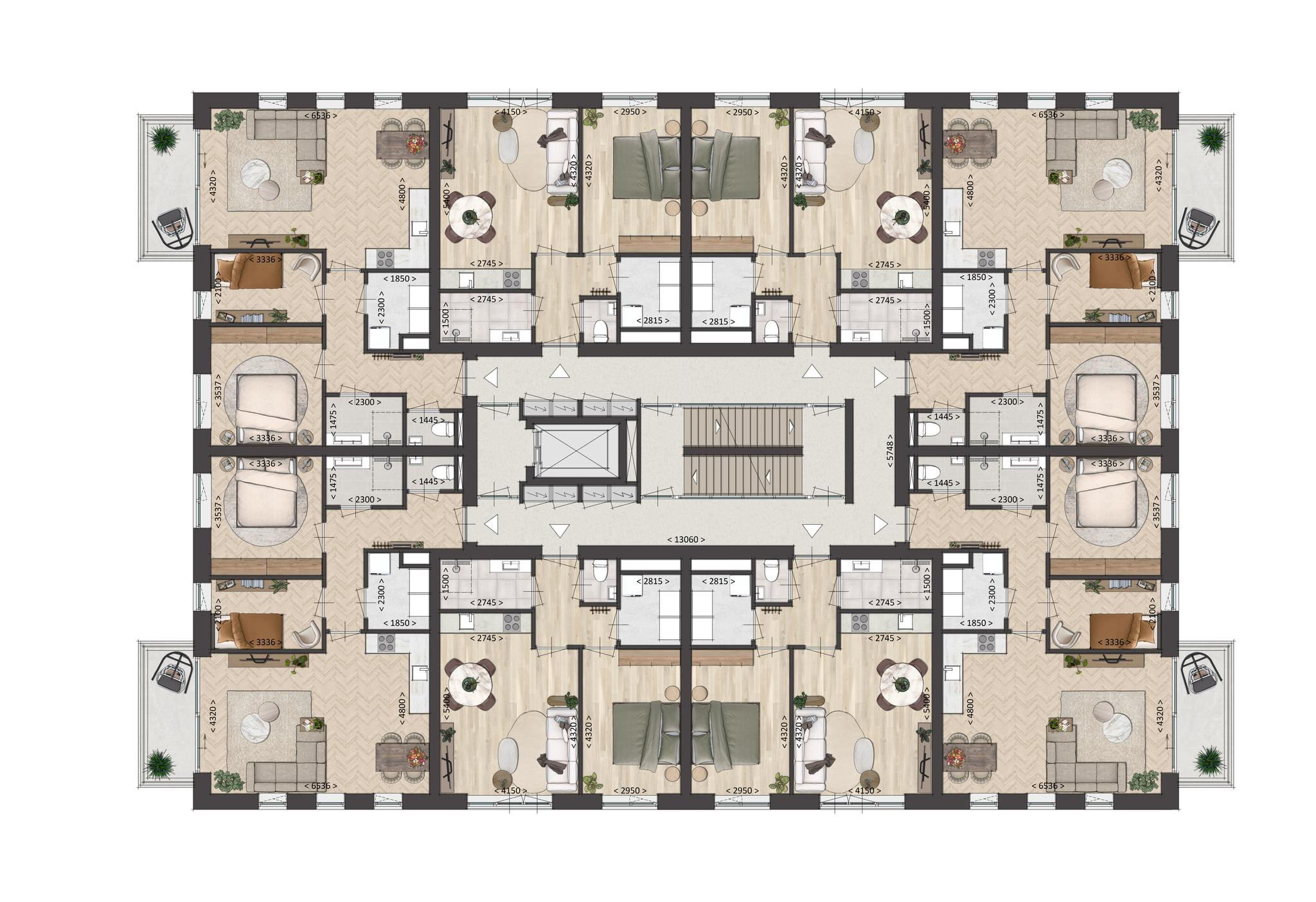 Valkse Weide (appartement 7) (plattegrond 1)