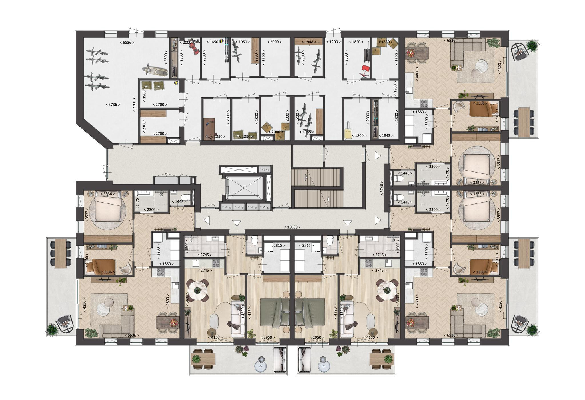 Valkse Weide (appartement 3) (plattegrond 1)