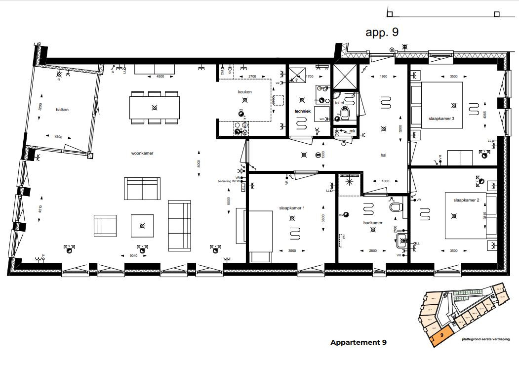 Pastoor Gowthorpestraat 5 &#8211; 09 (plattegrond 1)