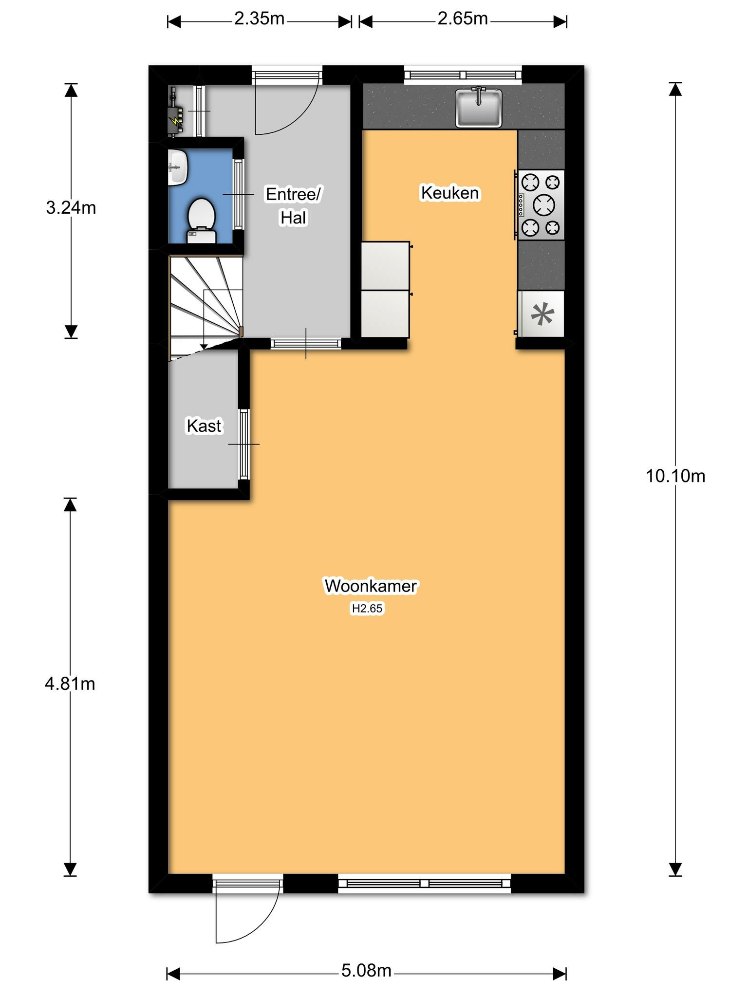 Christiaan Huygenslaan 15 (plattegrond 1)