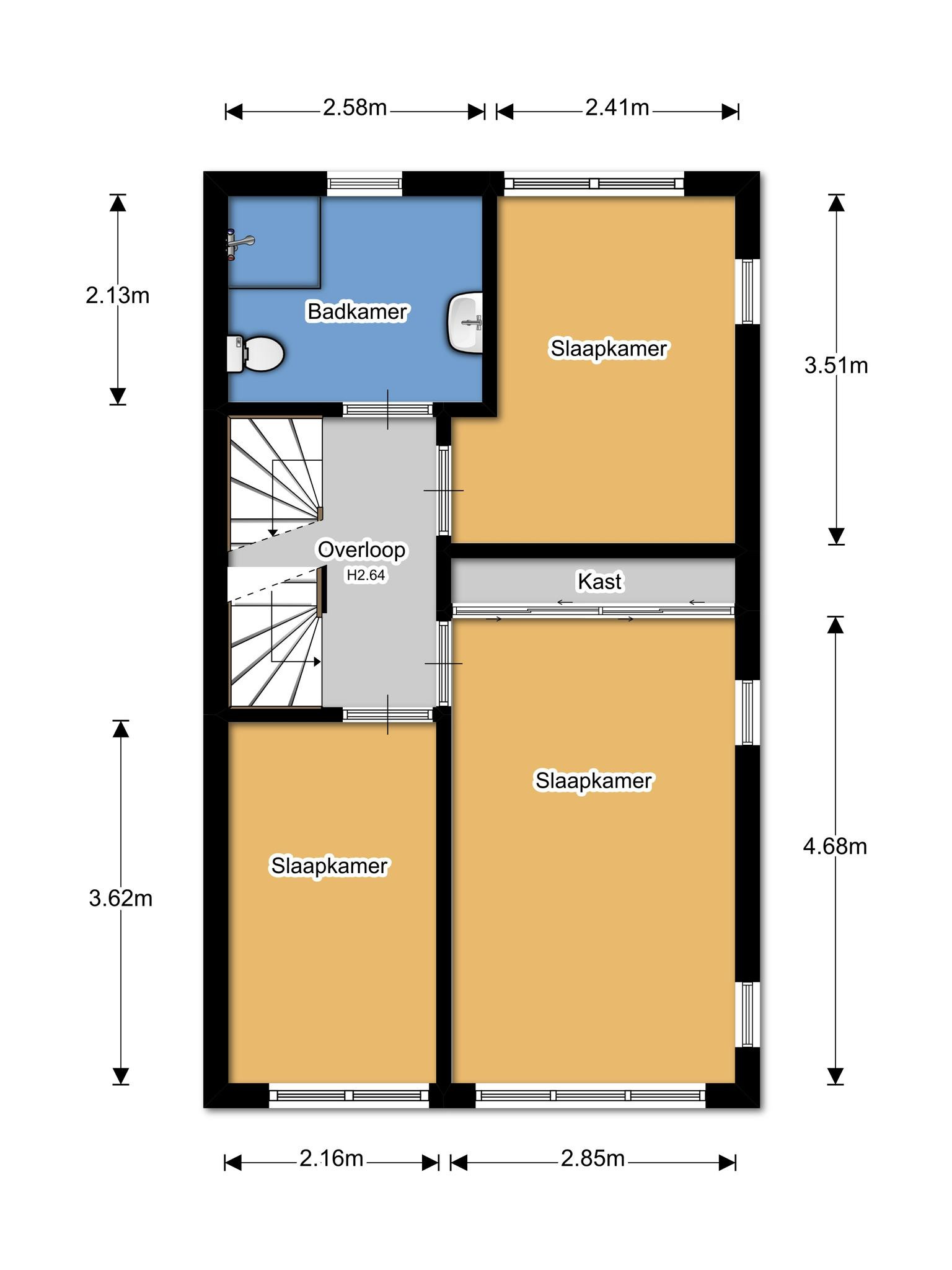 Christiaan Huygenslaan 15 (plattegrond 2)