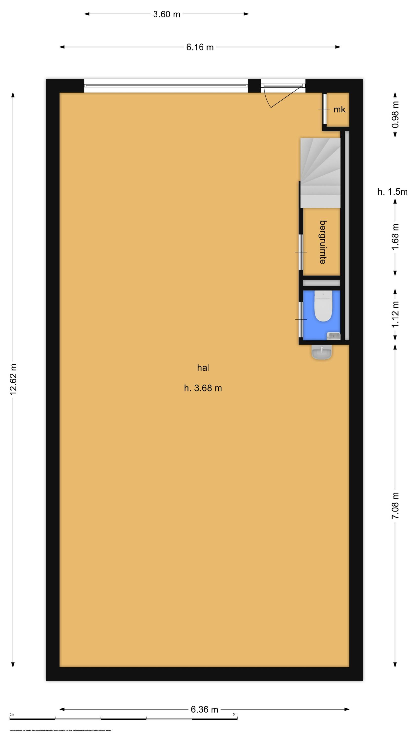 Dortmundstraat 6 &#8211; D (plattegrond 2)
