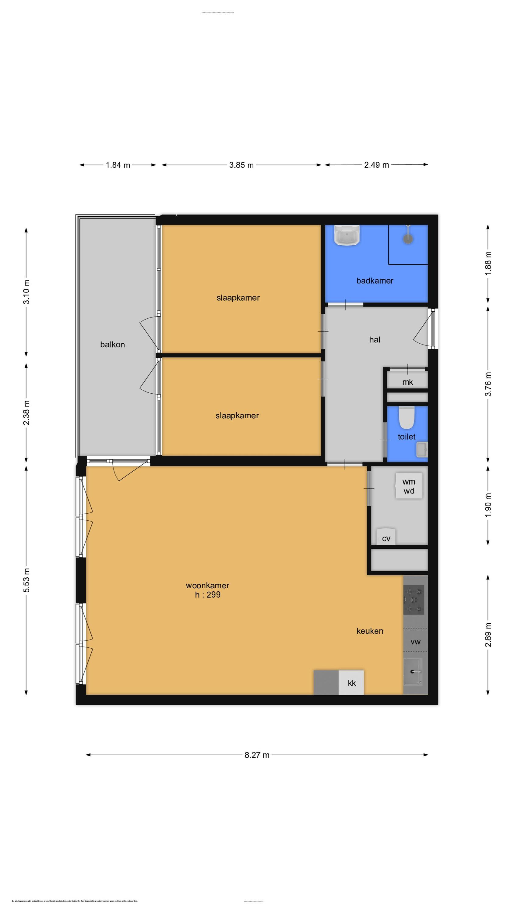 Nieuwe Markt 7 – B (plattegrond 1)