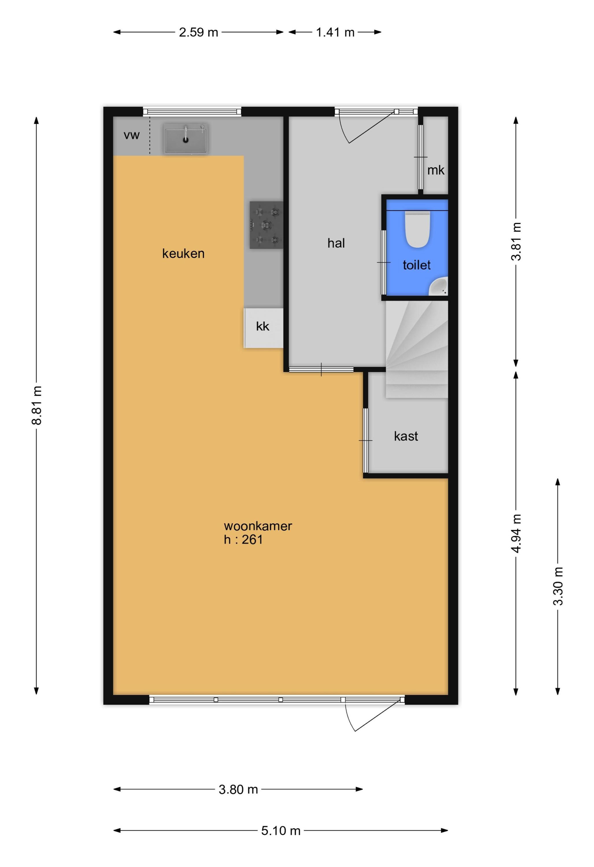 Orlofflaan 35 (plattegrond 1)