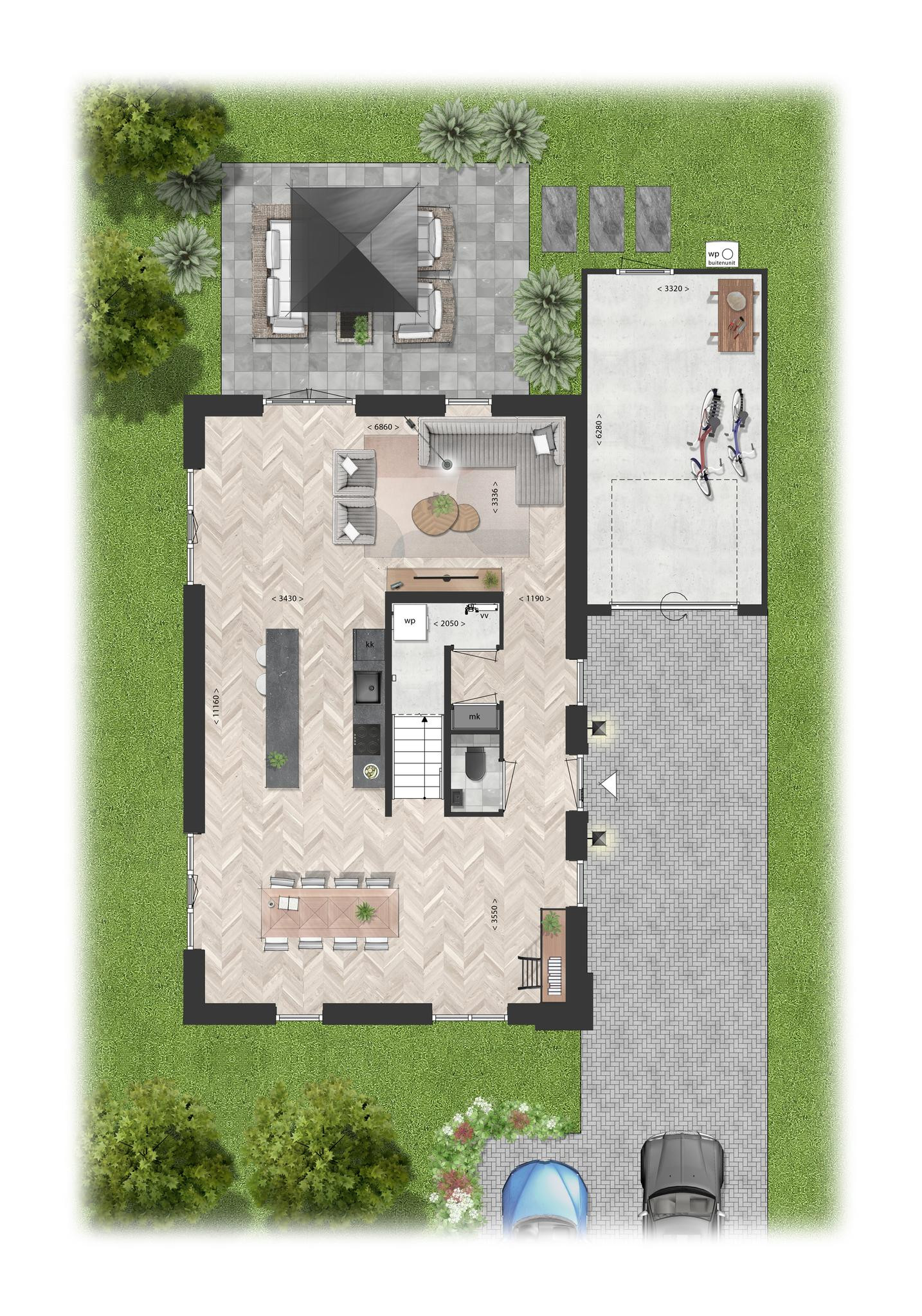 Schooneng (woonhuis A01) (plattegrond 1)