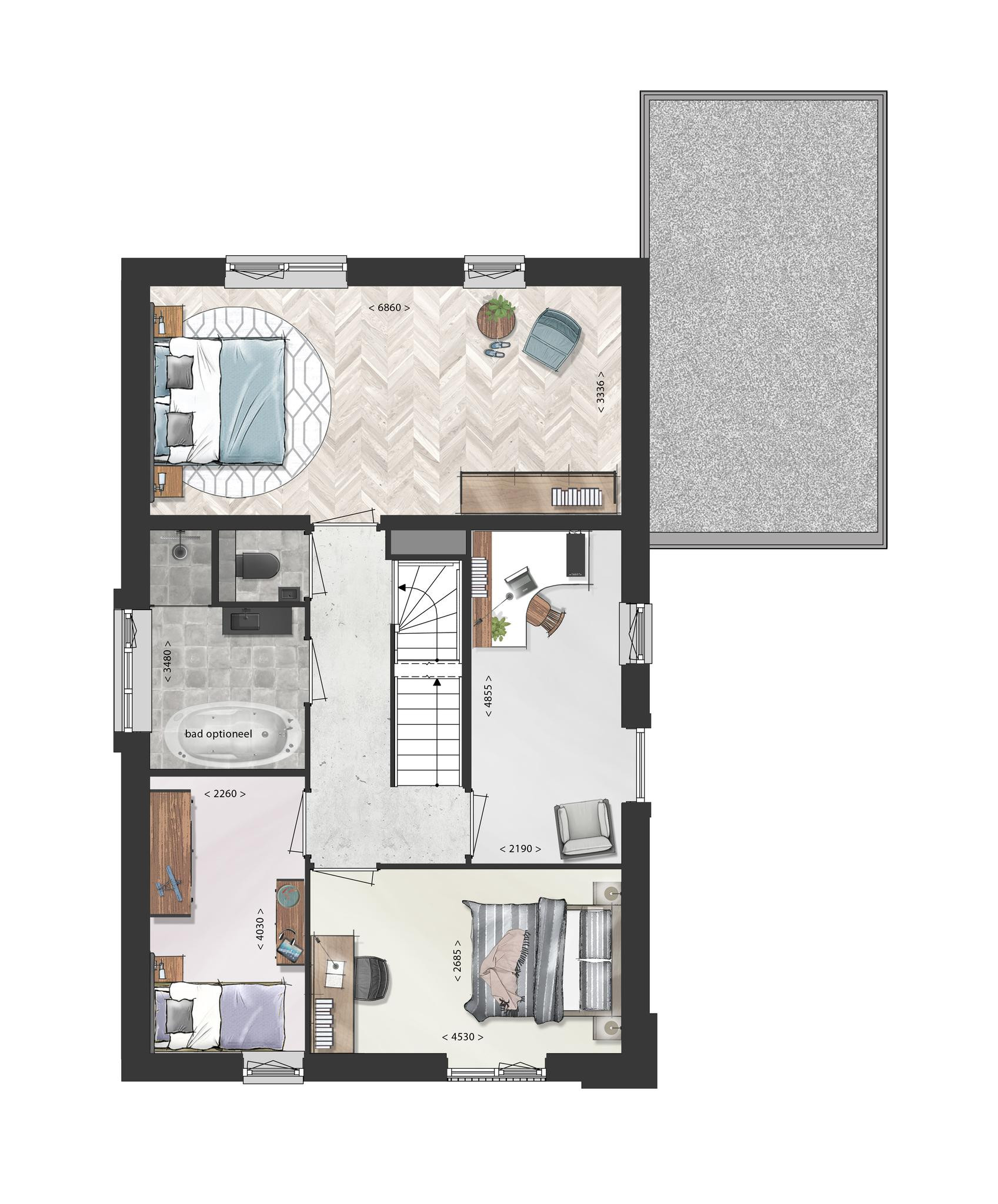 Schooneng (woonhuis A01) (plattegrond 2)