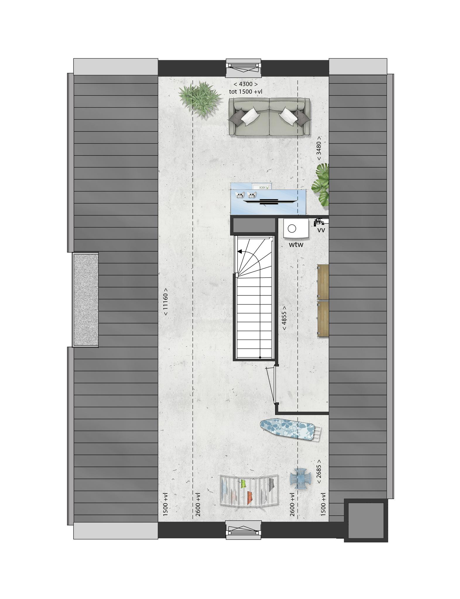 Schooneng (woonhuis A01) (plattegrond 3)