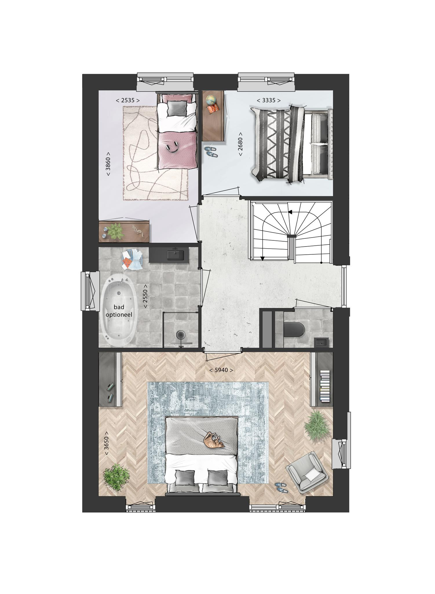 Schooneng (woonhuis B01) (plattegrond 2)