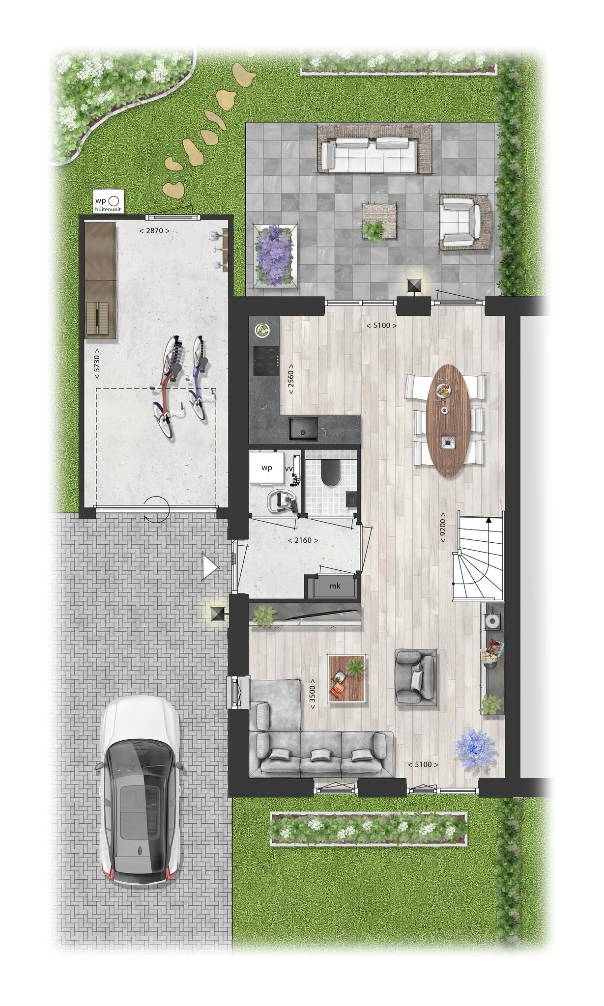 Schooneng (woonhuis B06) (plattegrond 1)