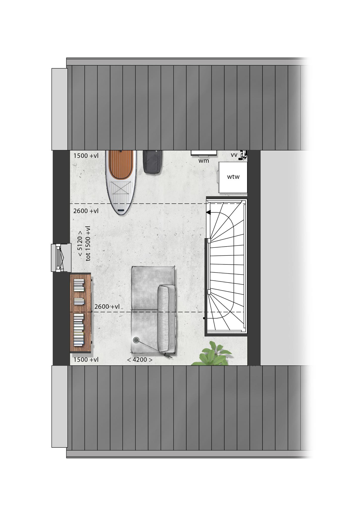 Schooneng (woonhuis B26) (plattegrond 3)