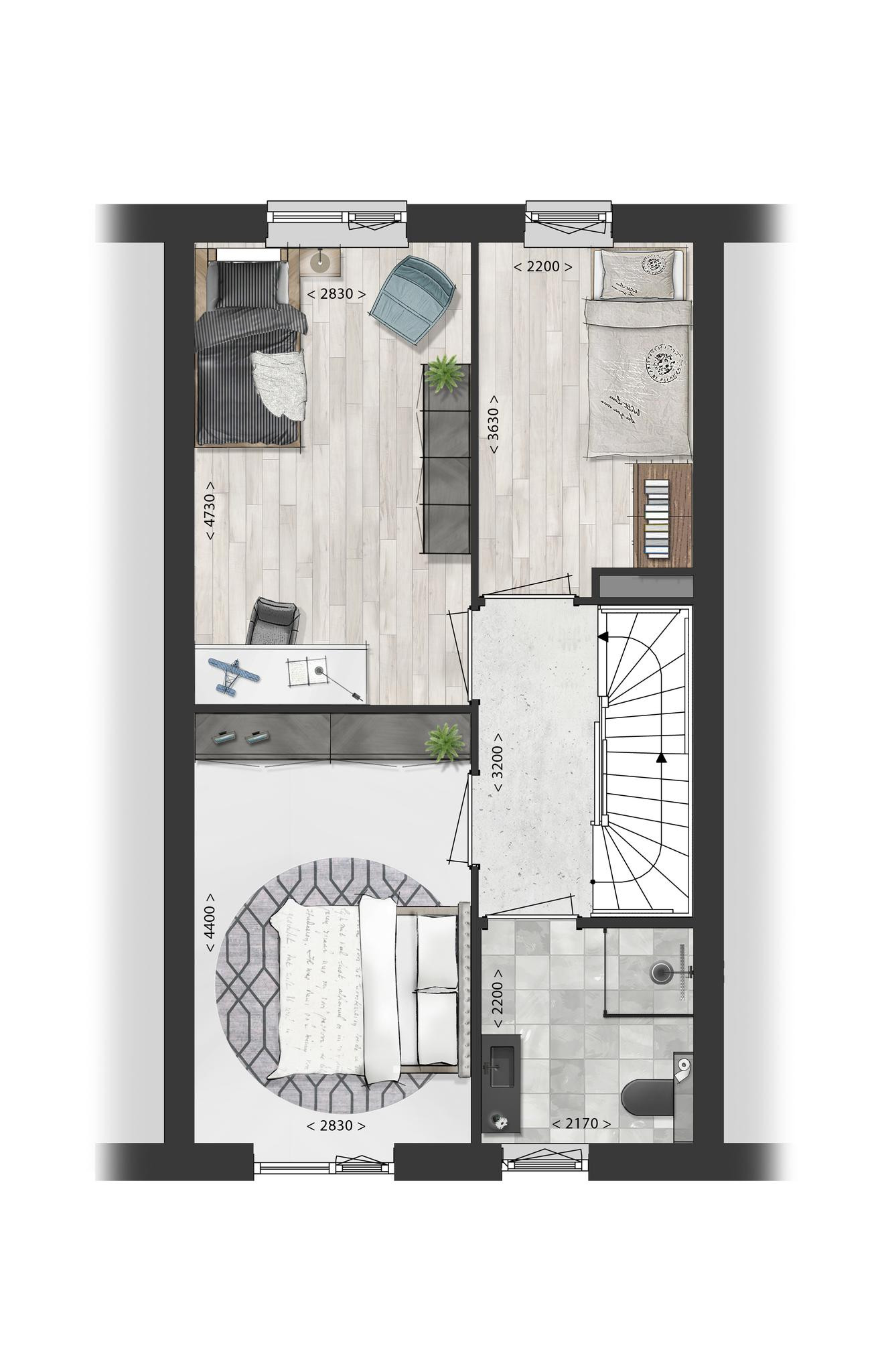 Schooneng (woonhuis B04) (plattegrond 2)