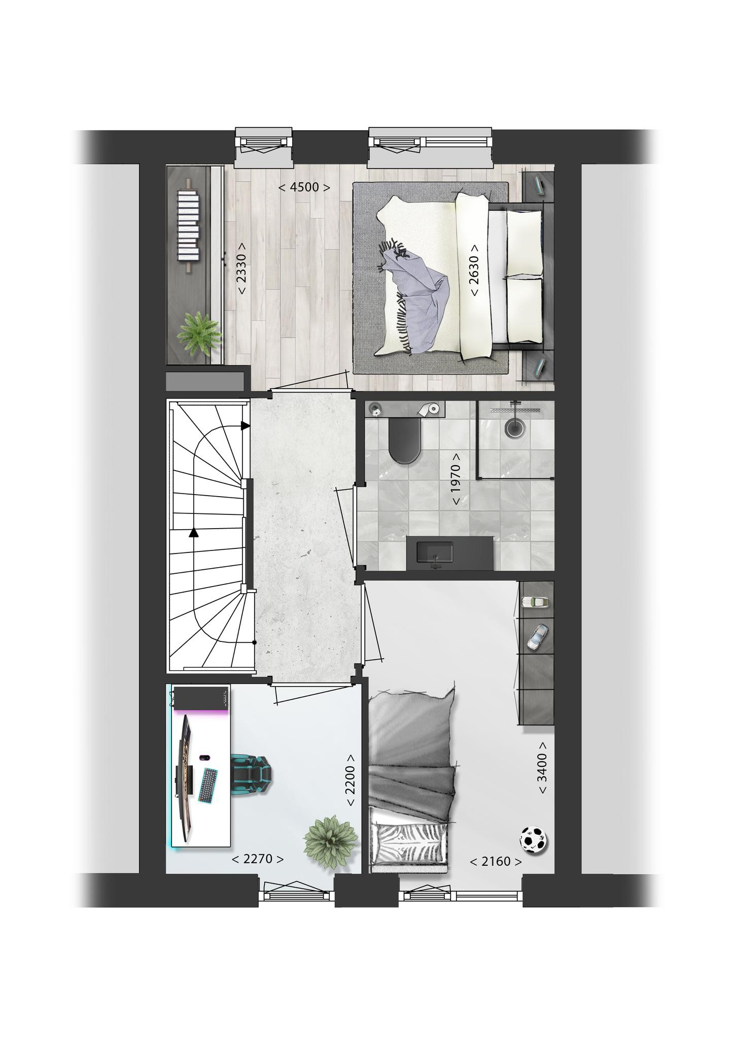 Schooneng (woonhuis B23) (plattegrond 2)