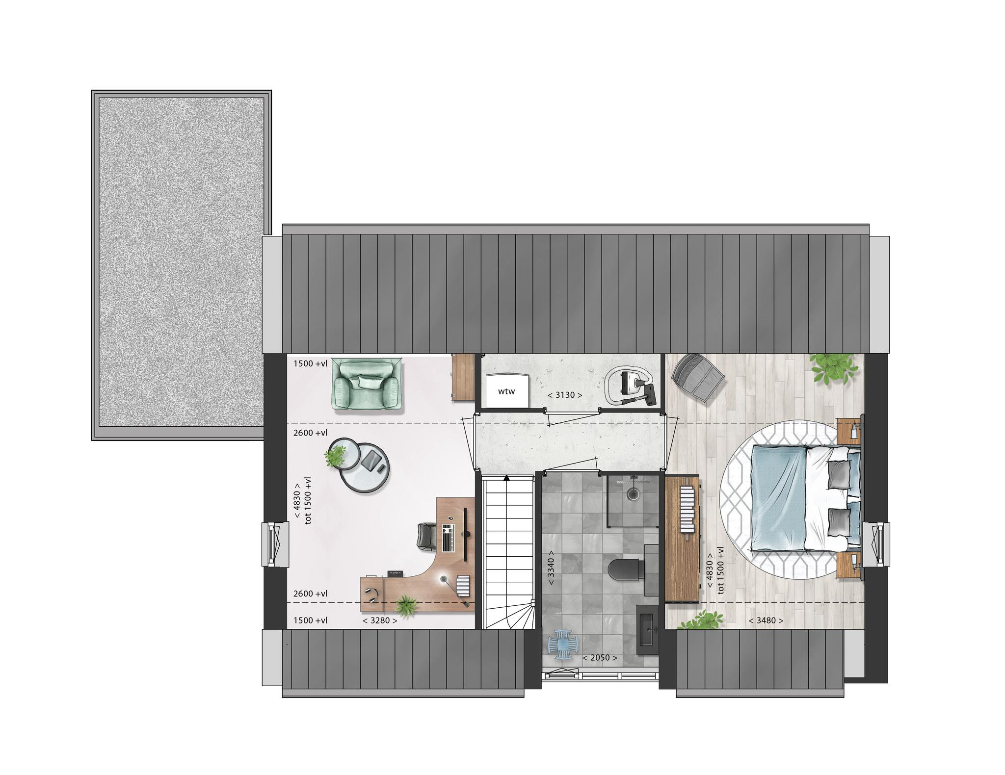 Schooneng (woonhuis A11) (plattegrond 2)