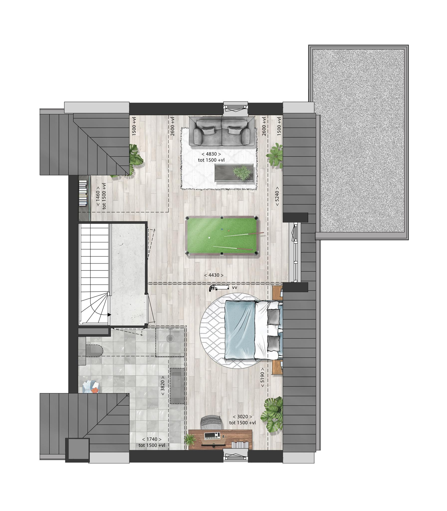 Schooneng (woonhuis B07) (plattegrond 2)