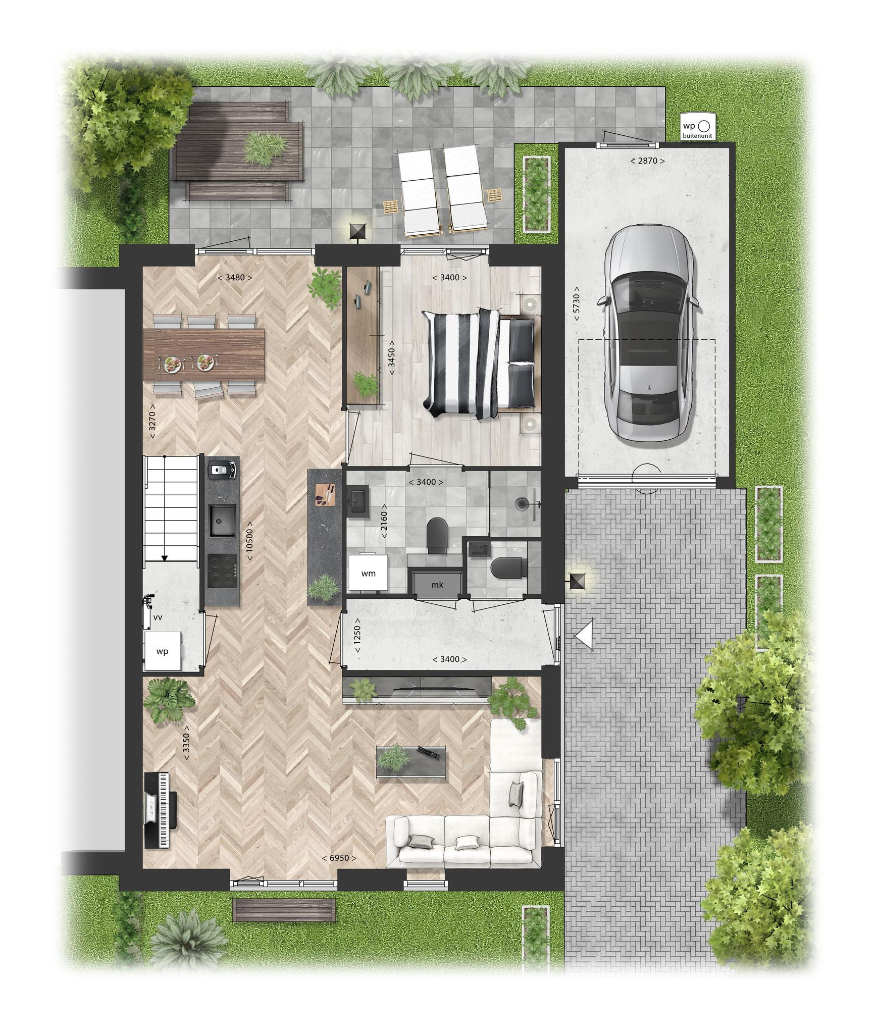 Schooneng (woonhuis B12) (plattegrond 1)