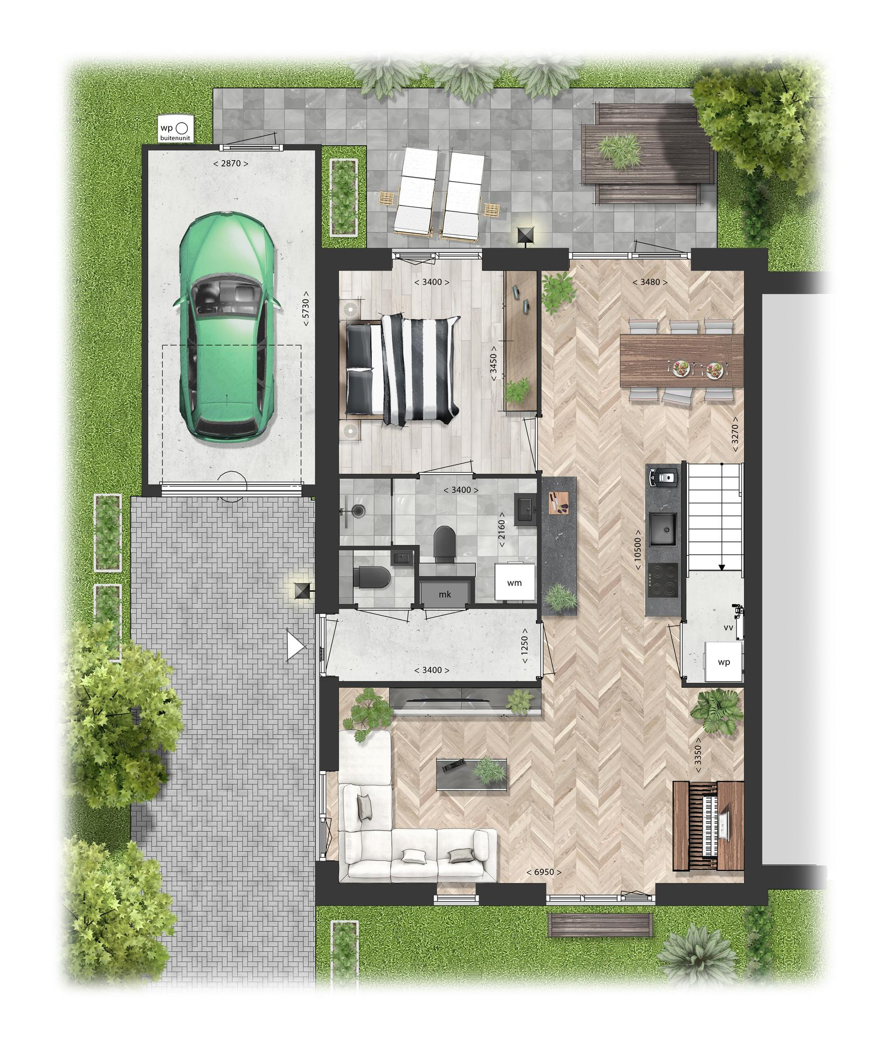 Schooneng (woonhuis B15) (plattegrond 1)