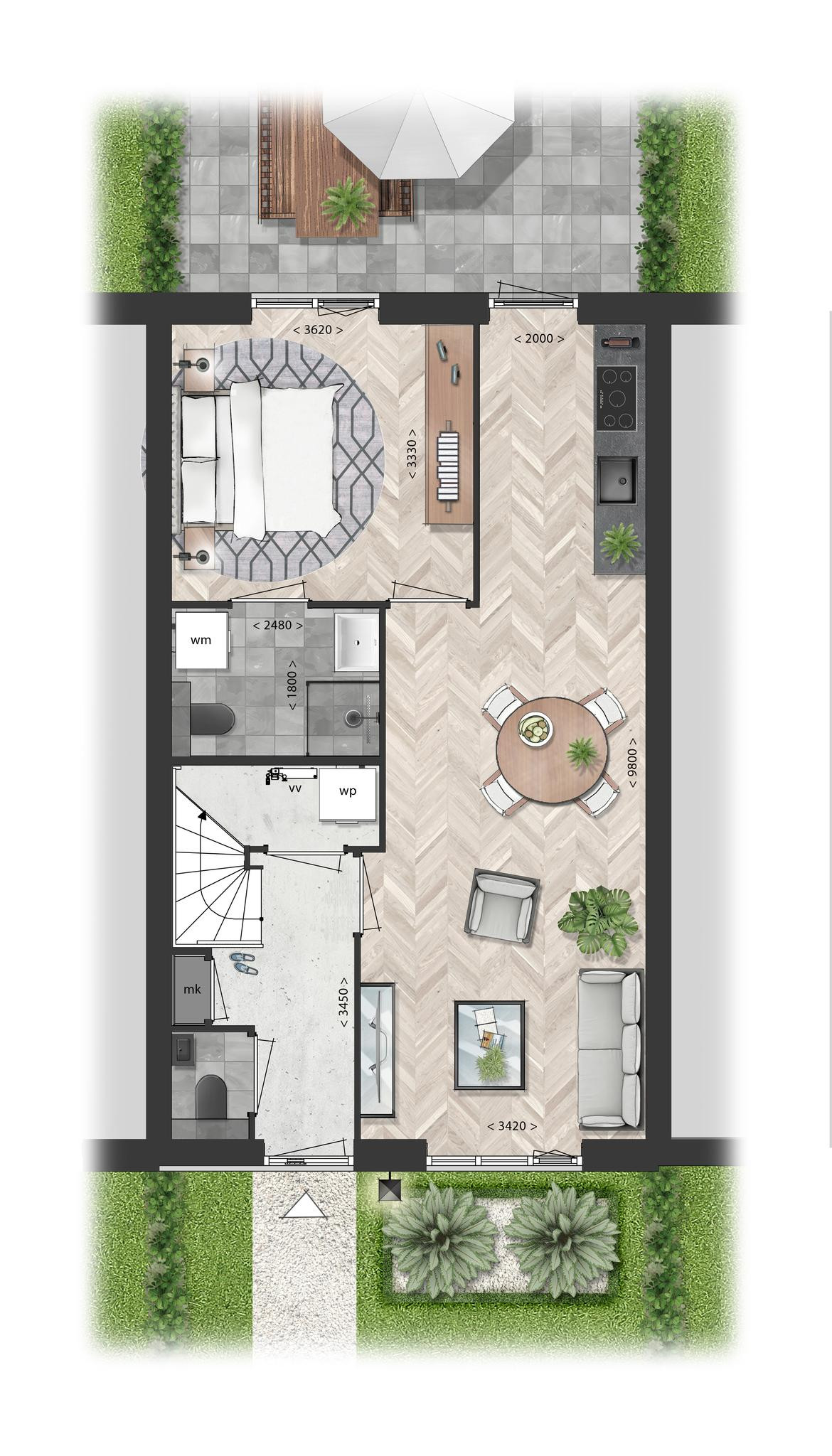 Schooneng (woonhuis B13) (plattegrond 1)