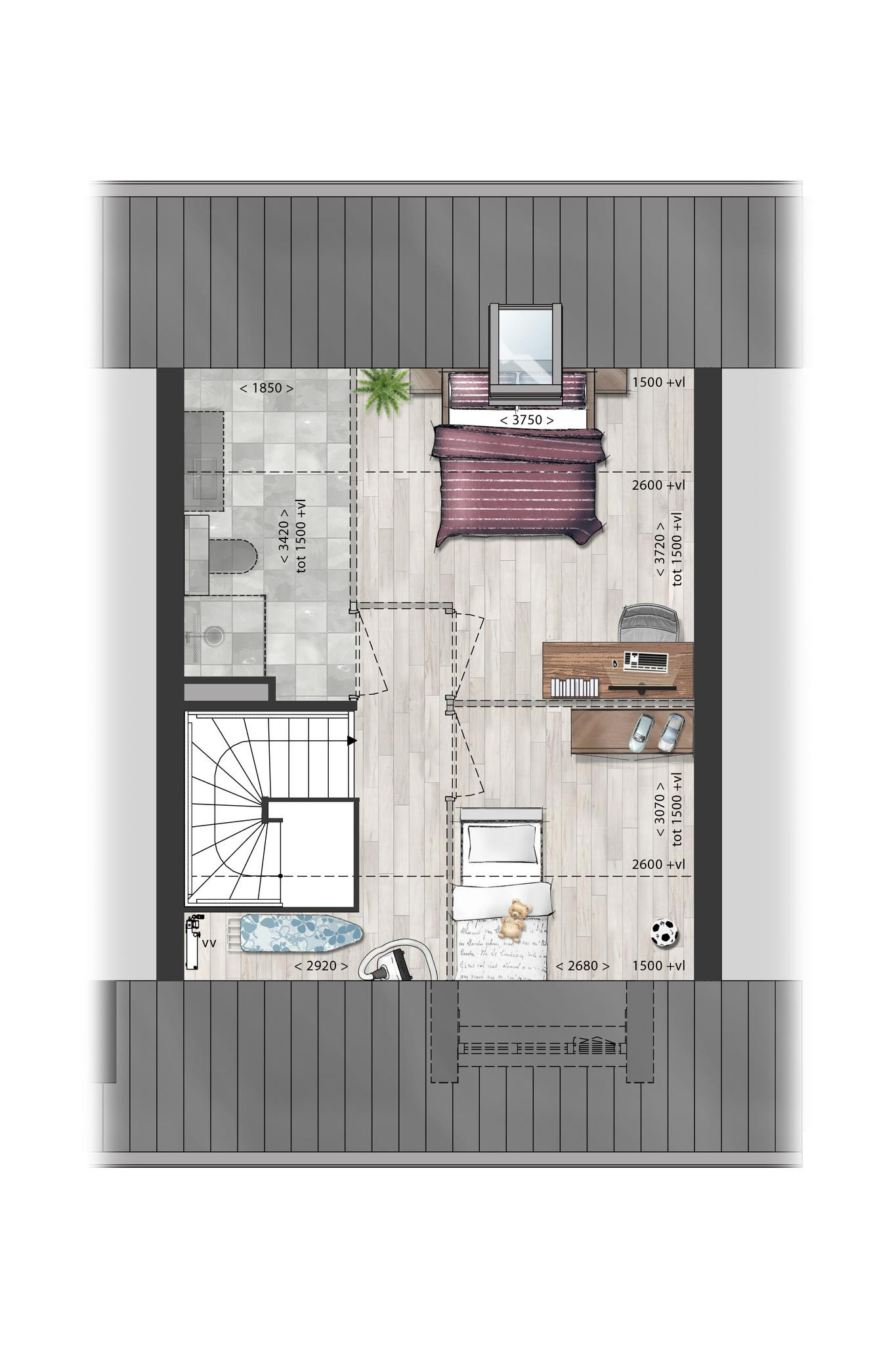 Schooneng (woonhuis B13) (plattegrond 2)