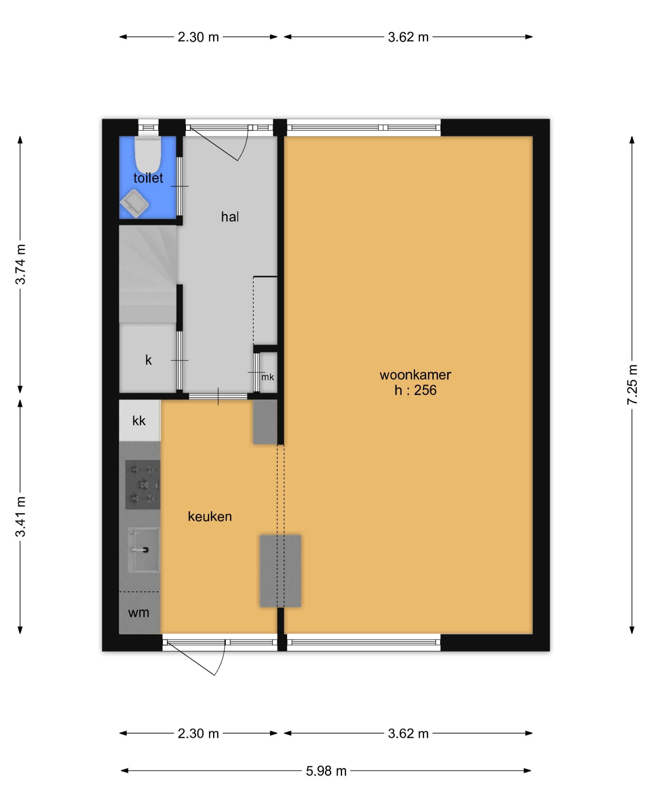 Prinsenlaan 50 (plattegrond 1)
